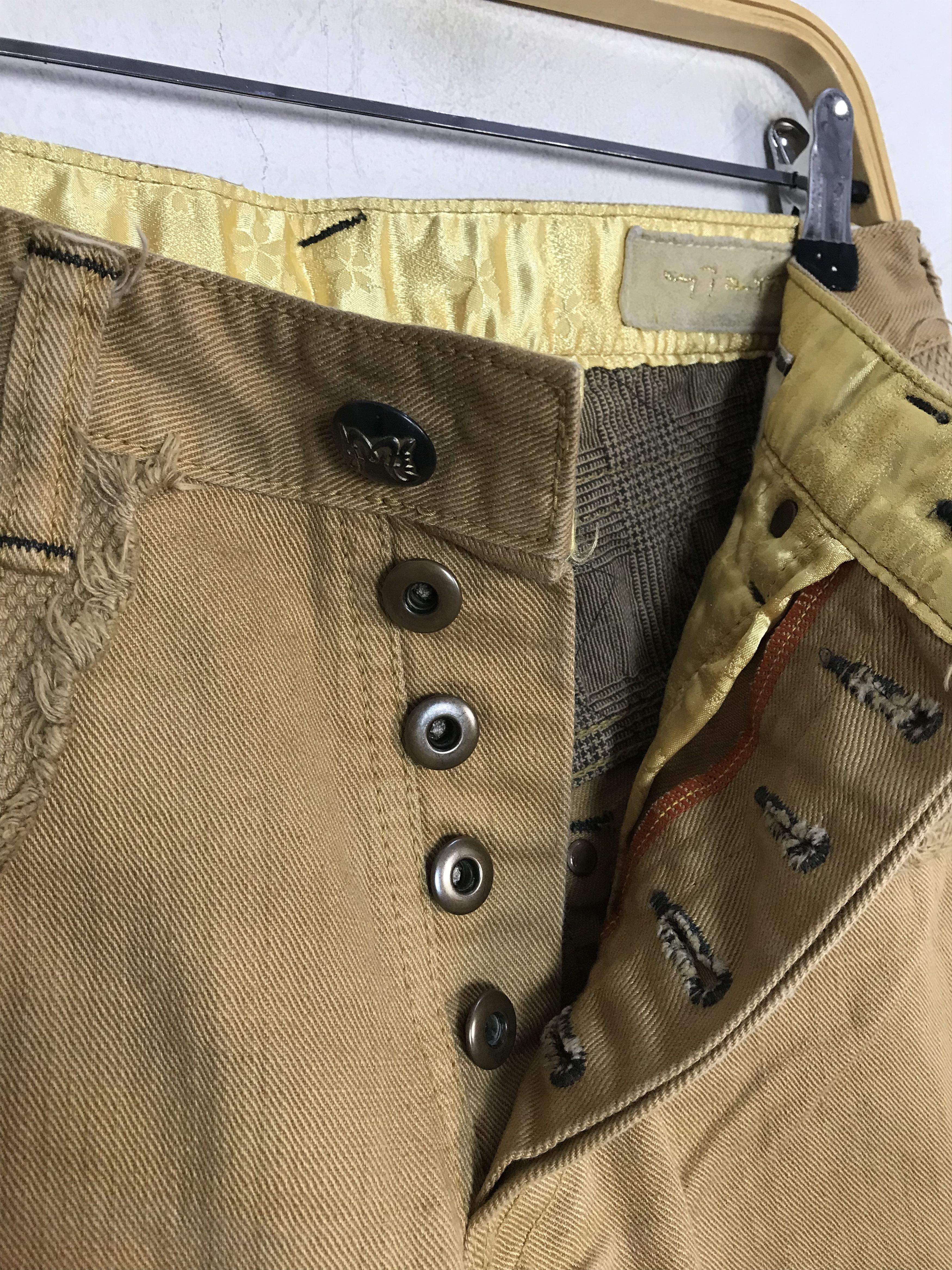 Japanese Brand 90s Japanese Beige Jeans Ethic Style Buttonfly Straight Cut Size US 30 / EU 46 - 6 Thumbnail