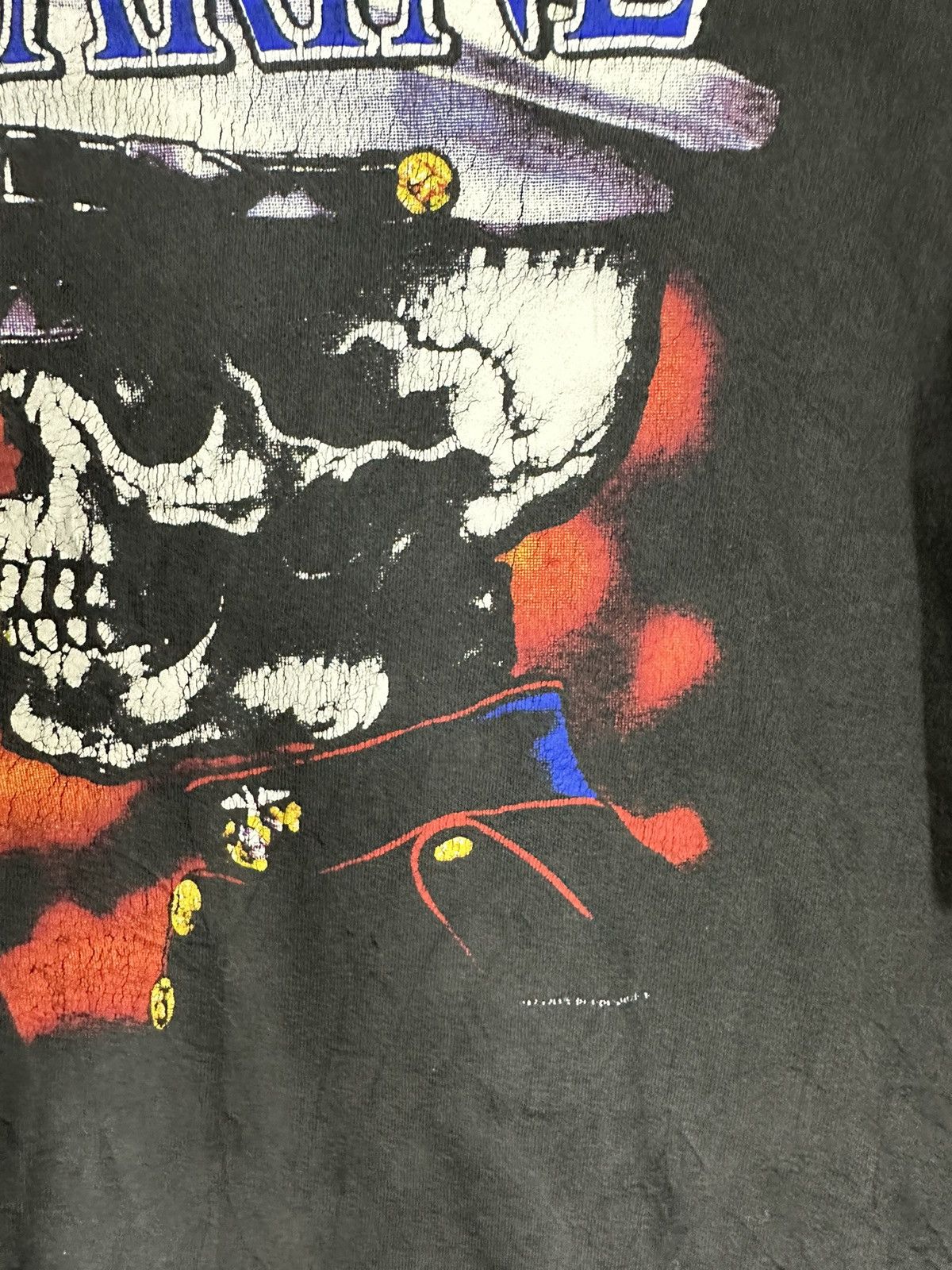 Vintage Thrashed Vintage Born Wild Marine Hole Faded Tee Size US L / EU 52-54 / 3 - 14 Thumbnail