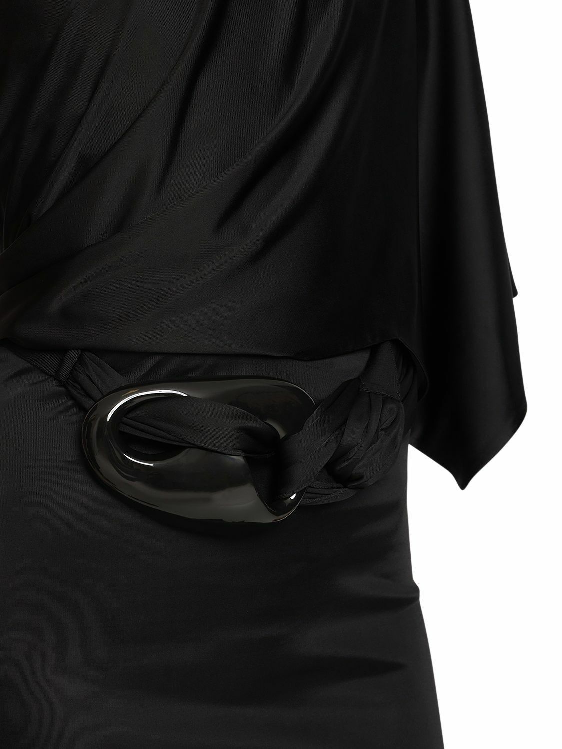 Tom Ford o1w1db10225 ABJ675 Belted One Shoulder Long Dress in Black Size XS / US 0-2 / IT 36-38 - 5 Thumbnail