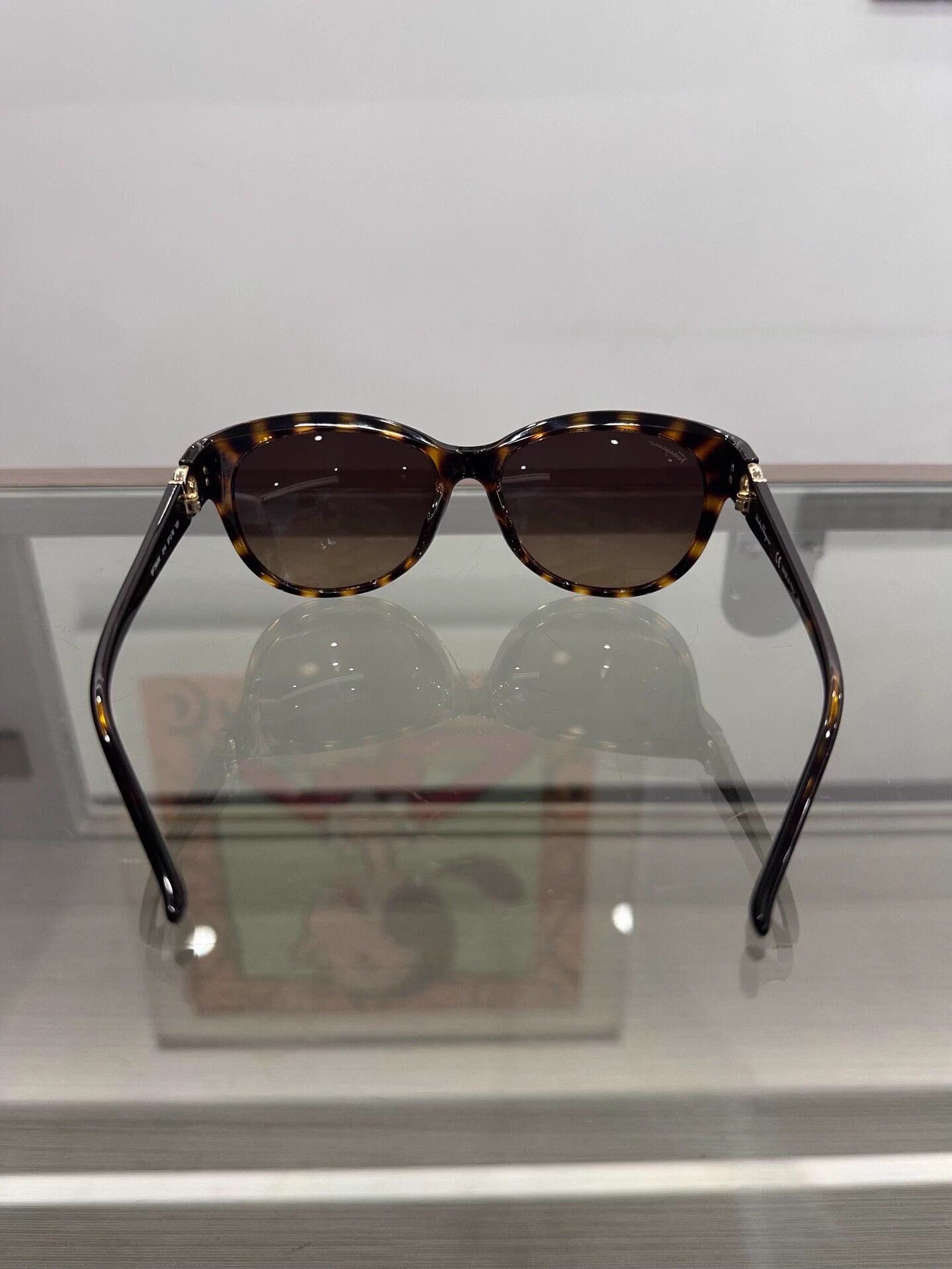 Salvatore Ferragamo Ferragamo Amber Sunglasses Side Metal Cutout Logo Size ONE SIZE - 5 Thumbnail