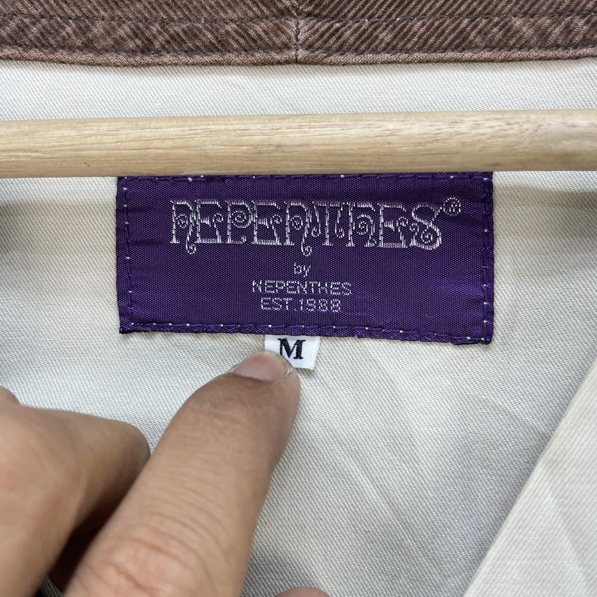 Hoggs of Fife 🔥Nepenthes Disstressed Collar Less Casual Jacket Size US M / EU 48-50 / 2 - 4 Thumbnail