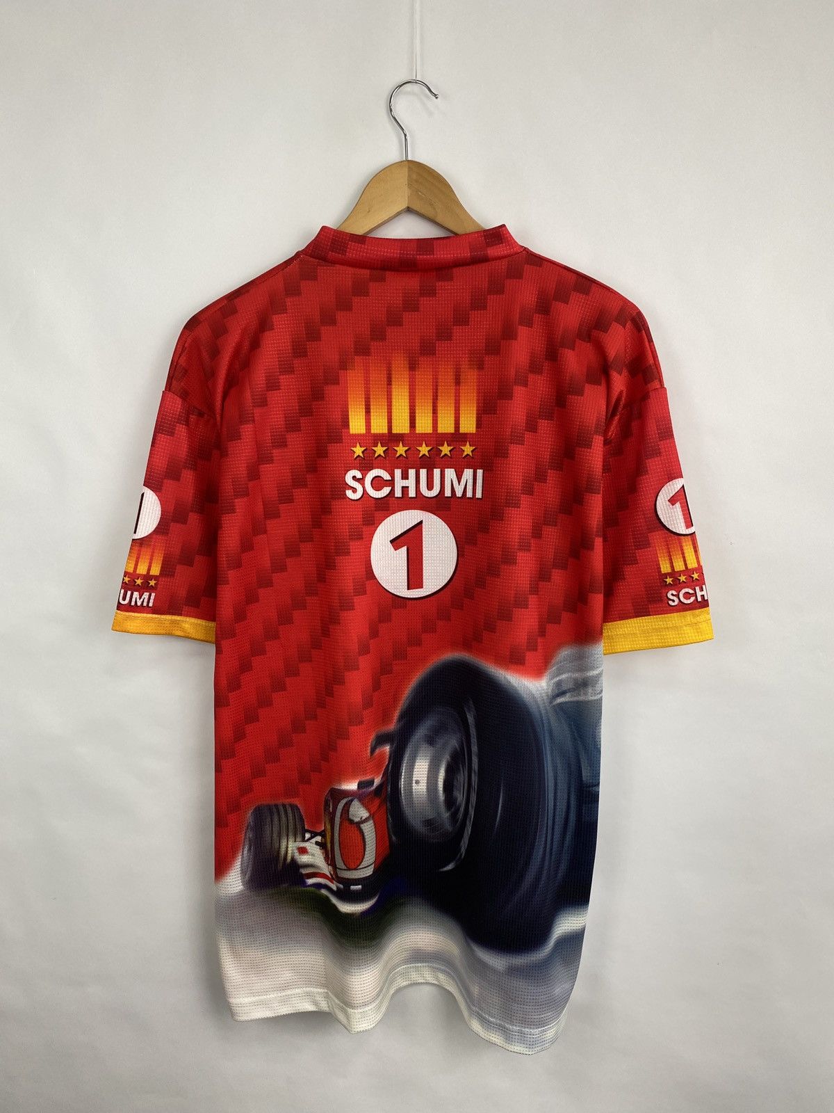 Ferrari Vintage 90s Michael Schumacher Schumi 1 Fan Jersey T-Shirt Size US L / EU 52-54 / 3 - 9 Thumbnail