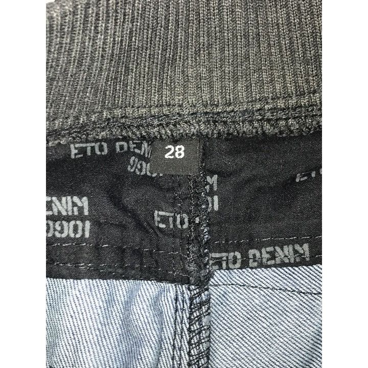 Other ETO Jeans Men's Dark Blue Pieced Denim Rippled Jogger Jeans Size US 28 / EU 44 - 4 Thumbnail
