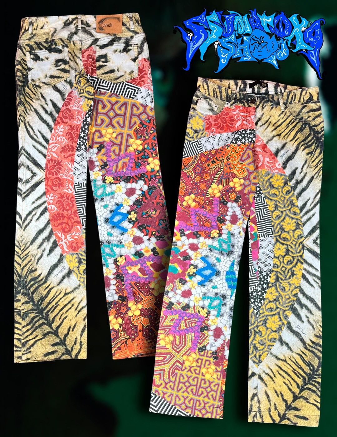 Just Cavalli × Roberto Cavalli Y2K Just Cavalli Flare Leopard