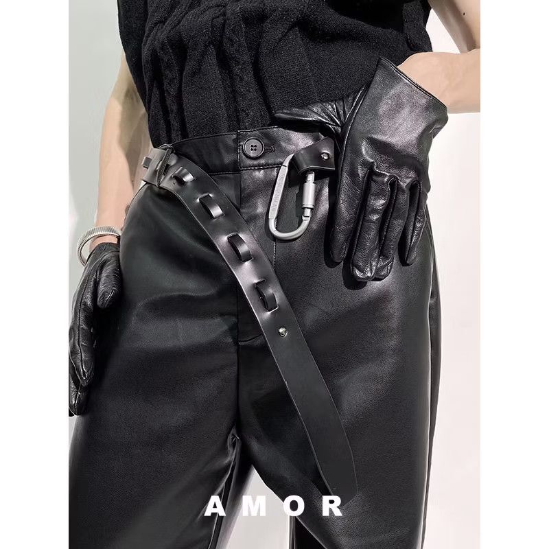 Japanese Brand Harajuku Japanese style streetwear black belt Size ONE SIZE - 1 Thumbnail
