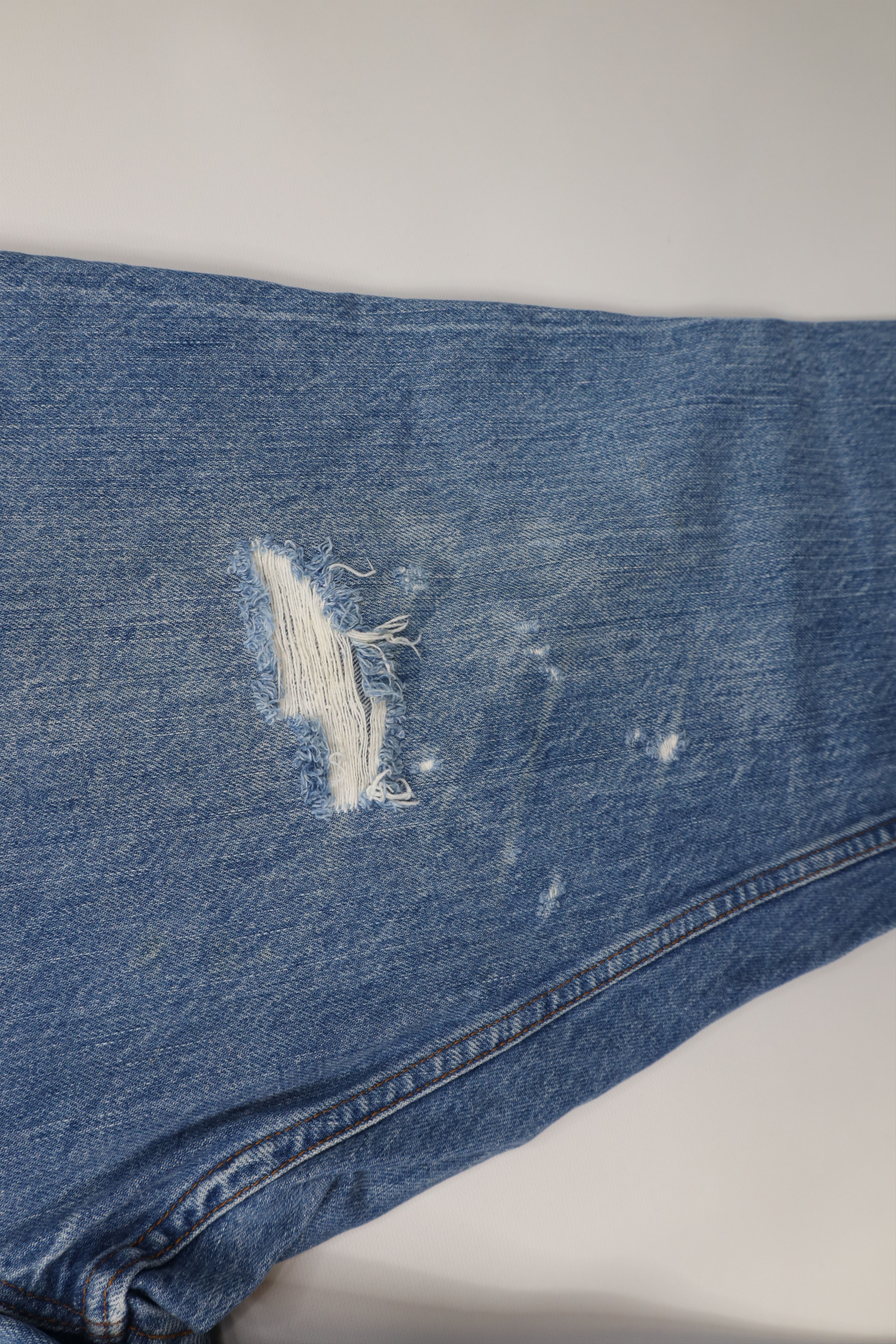 Vintage Vintage 70s Streetwear Flared Wide Leg Denim Jeans Blue USA Size US 44 / EU 60 - 6 Thumbnail