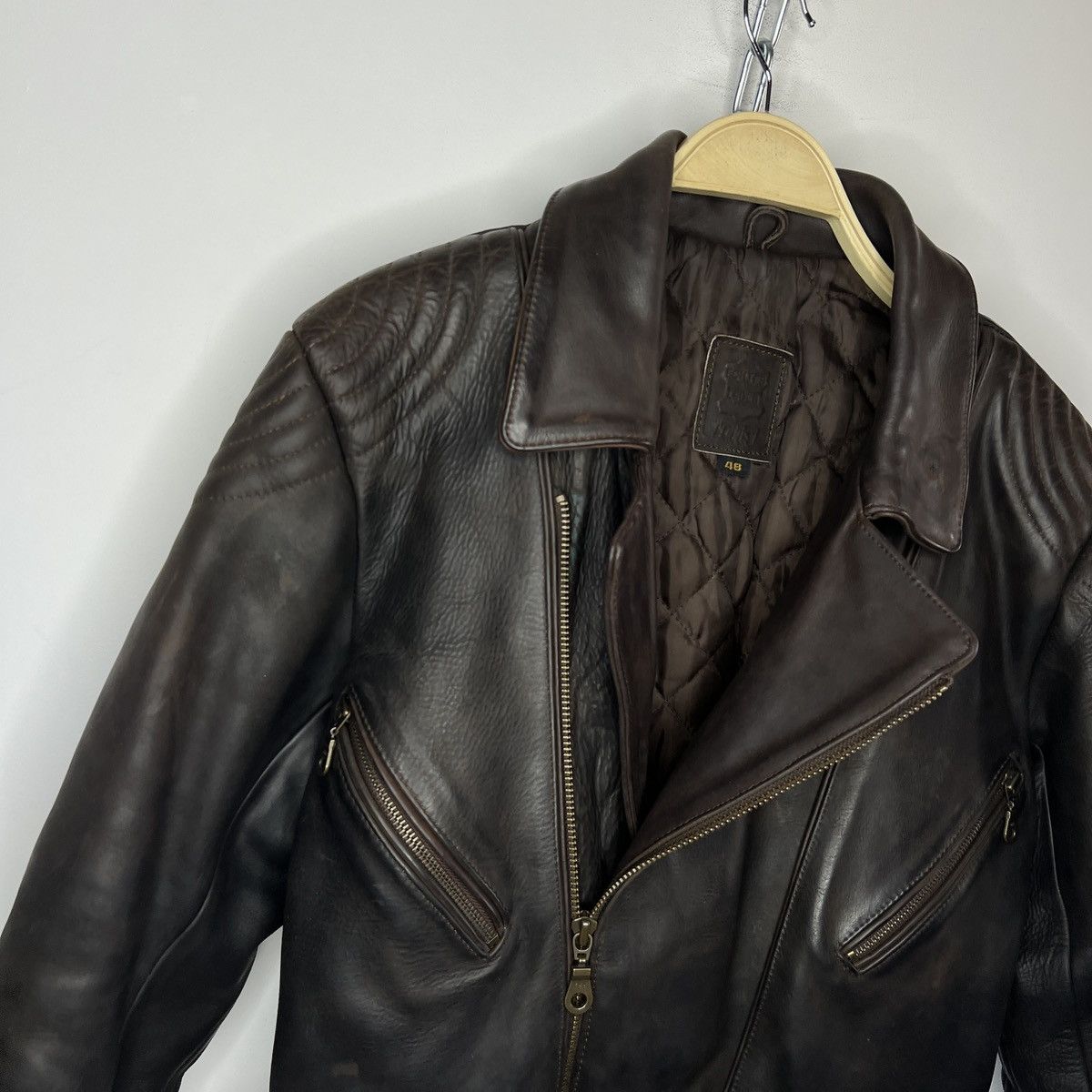 Vintage Moto Vintage Racing Leather Jacket Ramones Biker 90s Punk Size US M / EU 48-50 / 2 - 5 Thumbnail