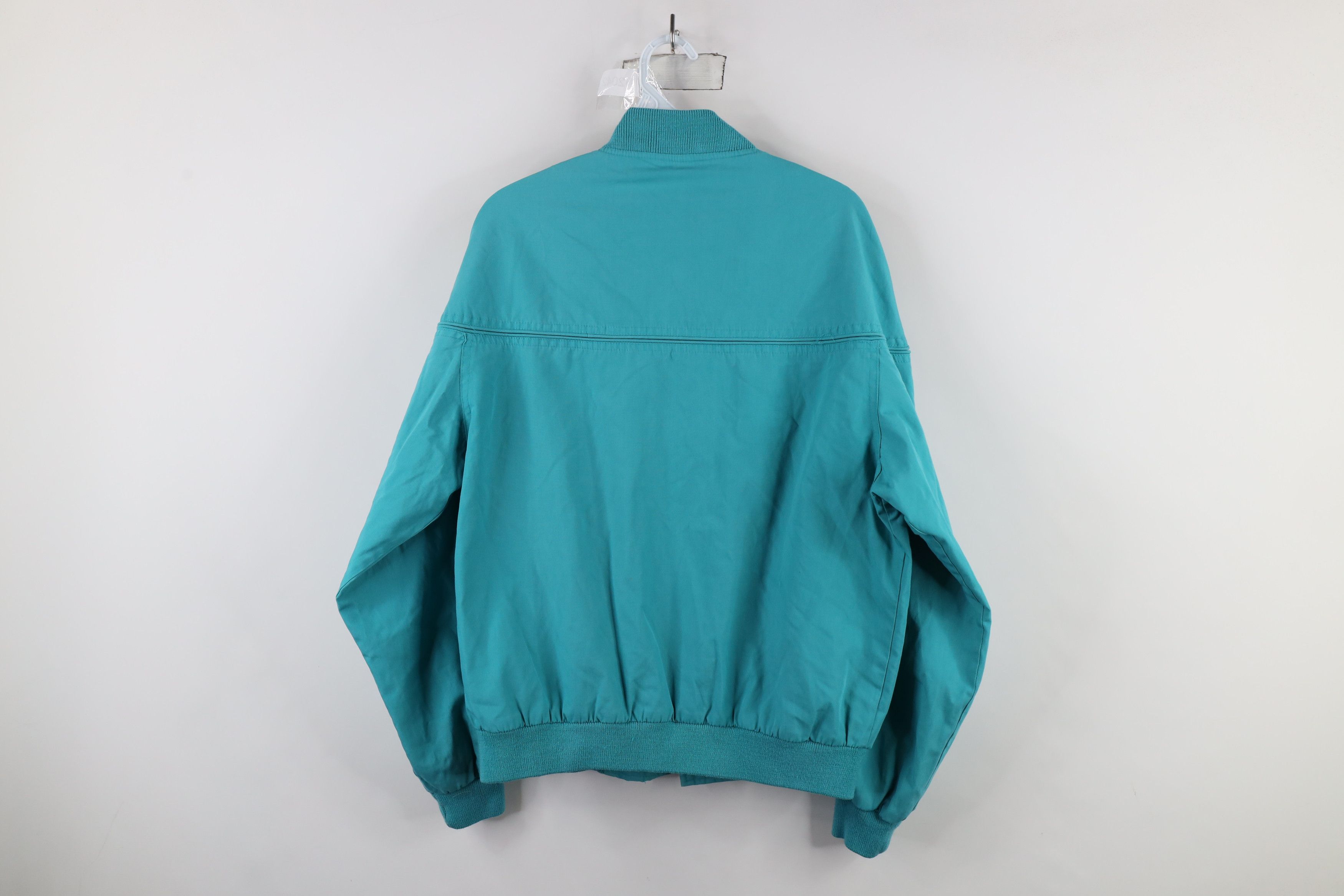 Vintage Vintage 90s Streetwear Blank Lined Cafe Bomber Jacket Blue Size US M / EU 48-50 / 2 - 13 Thumbnail