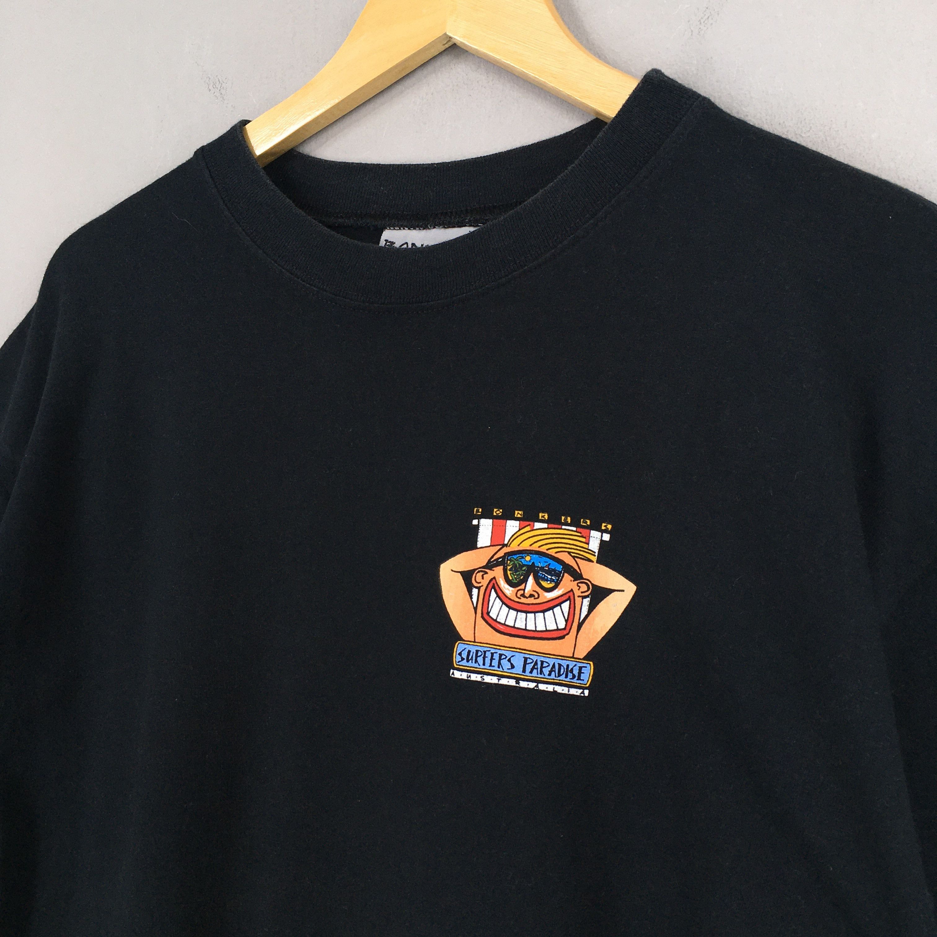 Other Vintage Bonkers Surfers Paradise Australia Black T shirt M Size US M / EU 48-50 / 2 - 4 Thumbnail