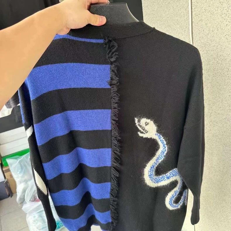 LOEWE Small logo patchwork cardigan