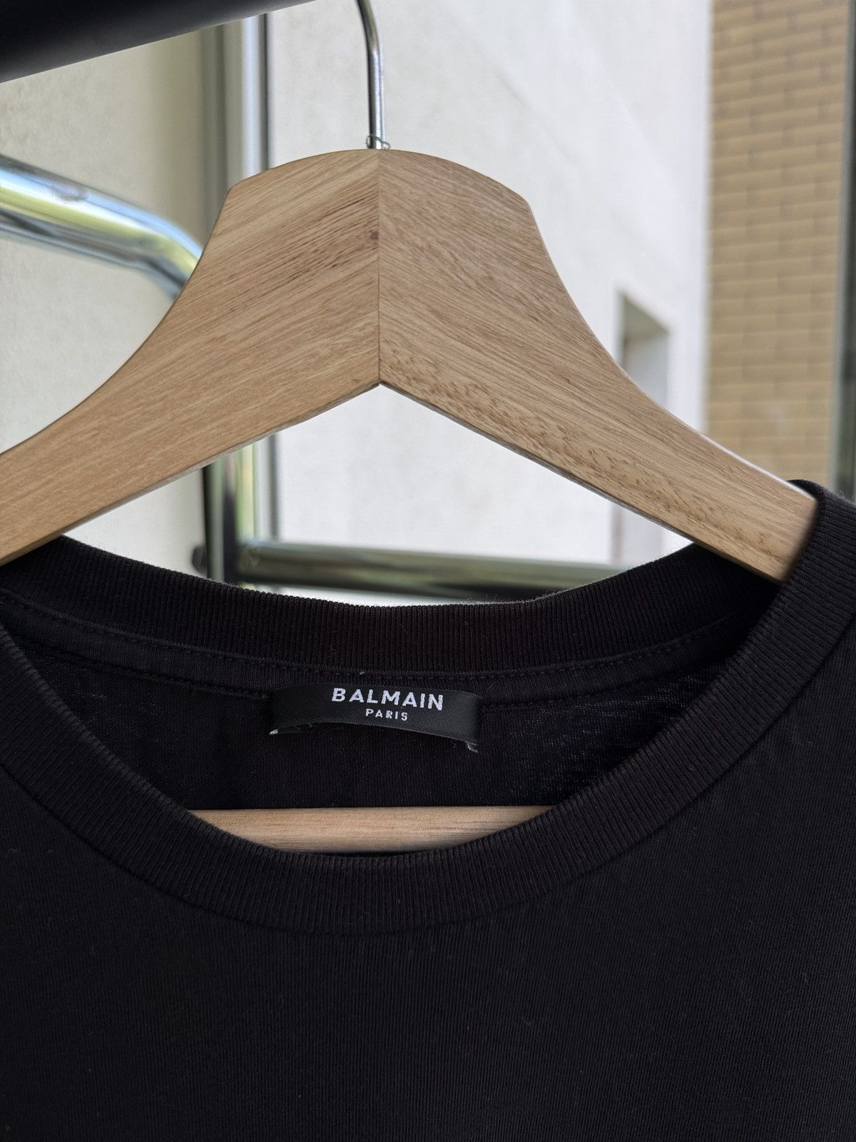 Balmain Balmain Paris Gold Logo T Shirt Size US XL / EU 56 / 4 - 4 Thumbnail