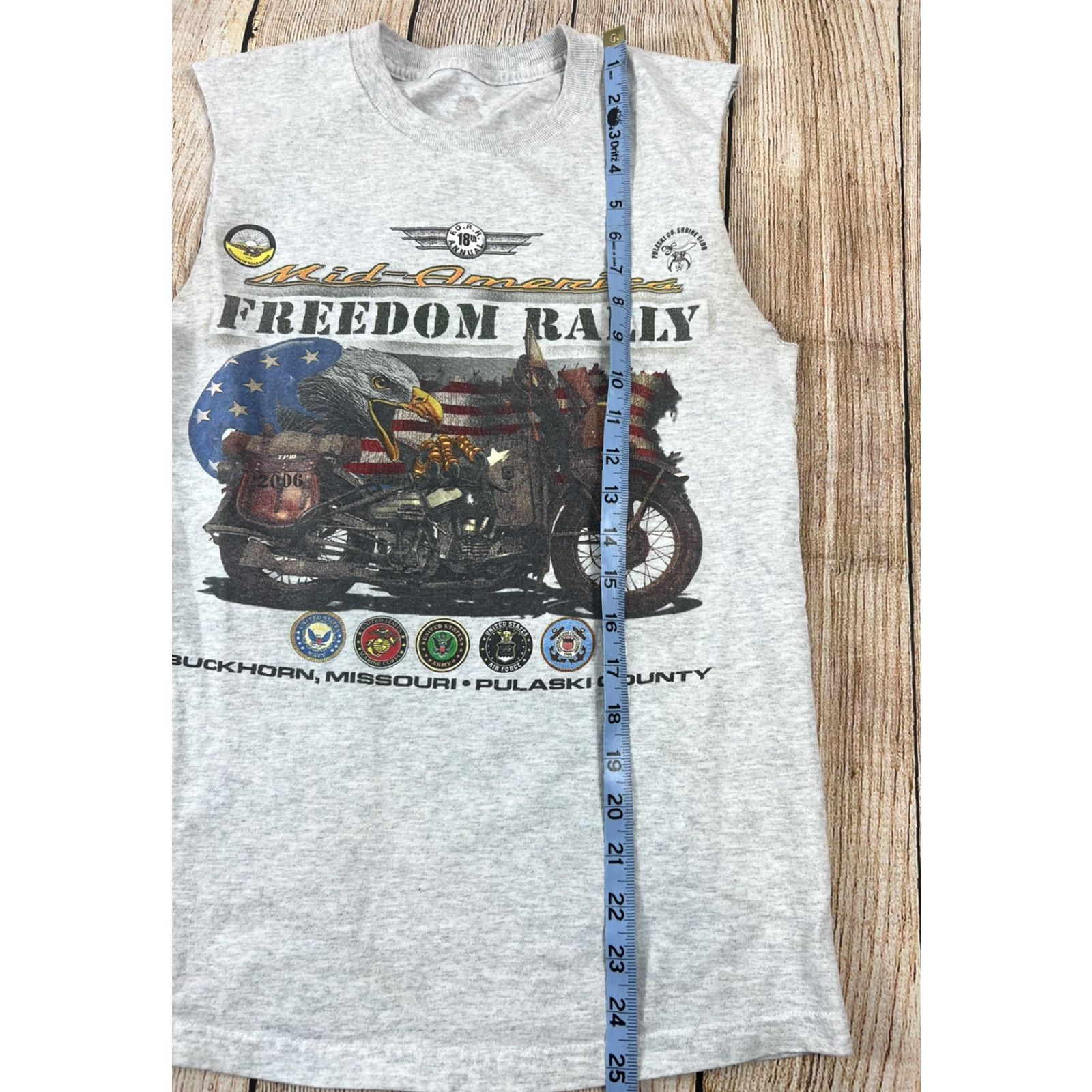 Vintage VINTAGE Mid America Freedom Rally Motorcycles Sleeveless Shirt Small Men Gray Cotton Logo T-Shirt Classic Sleeveless Size US S / EU 44-46 / 1 - 3 Thumbnail