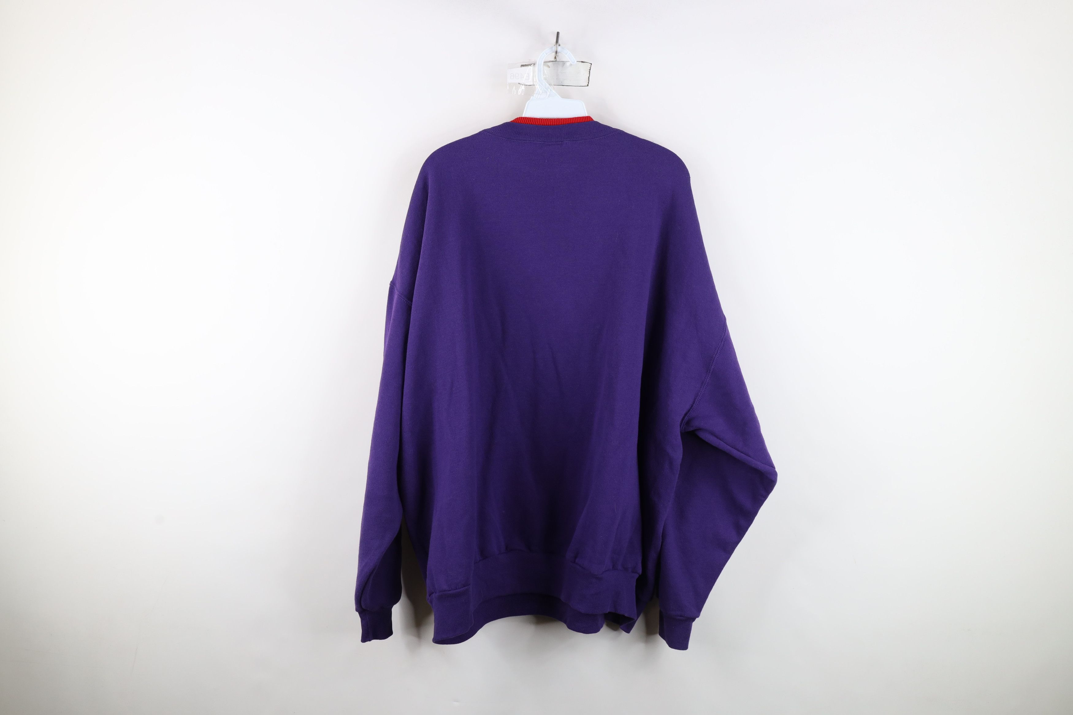 Vintage Vintage 90s Streetwear Head Layered Sweatshirt Purple Size XXL / US 16-18 / IT 52-54 - 13 Thumbnail