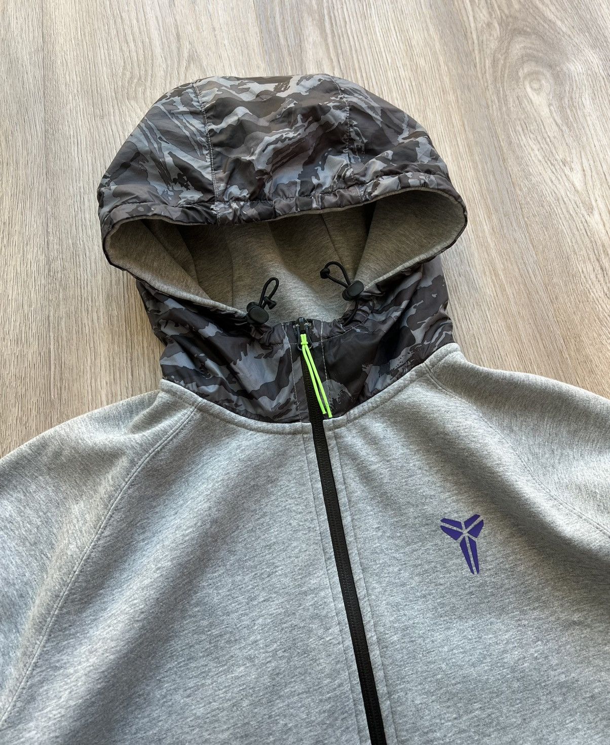 Nike Nike NBA Kobe Bryant Gray Zip Up Basketball Hoodie Size US L / EU 52-54 / 3 - 5 Thumbnail