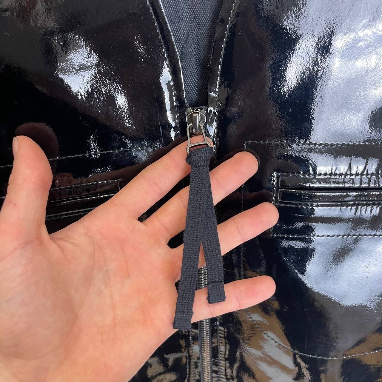 Marni Marni x H&M Patent Leather Zip Jacket Black Size EU 32 Size XS / US 0-2 / IT 36-38 - 5 Thumbnail