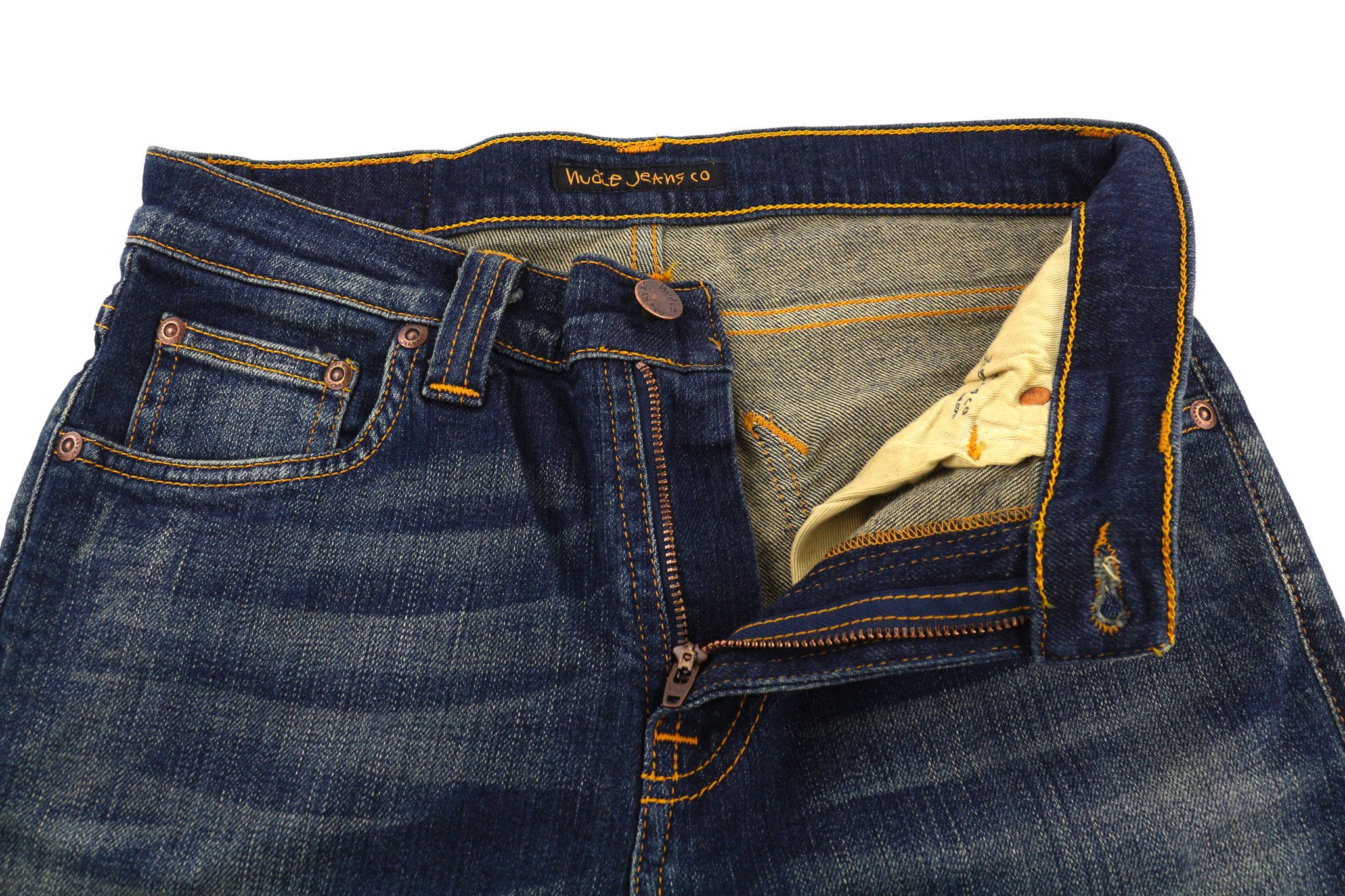 Nudie Jeans TUBE TOM W28/L34 Golden Indigo Organic Blue Jeans 81621 Size US 28 / EU 44 - 4 Thumbnail