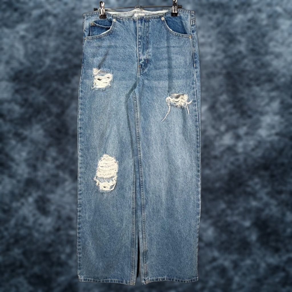 Vintage Oh Polly Jeans Womens Size 4 Wide-Leg Denim 5-Pocket Blue Cotton Vintage N/A Size 27" / US 4 / IT 40 - 1 Thumbnail