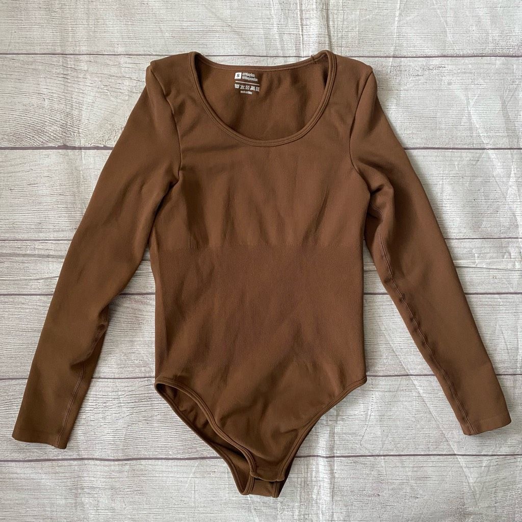 Other Women S scoopneck bodycon Longsleeve body suit w/snap closur Size S / US 4 / IT 40 - 1 Thumbnail