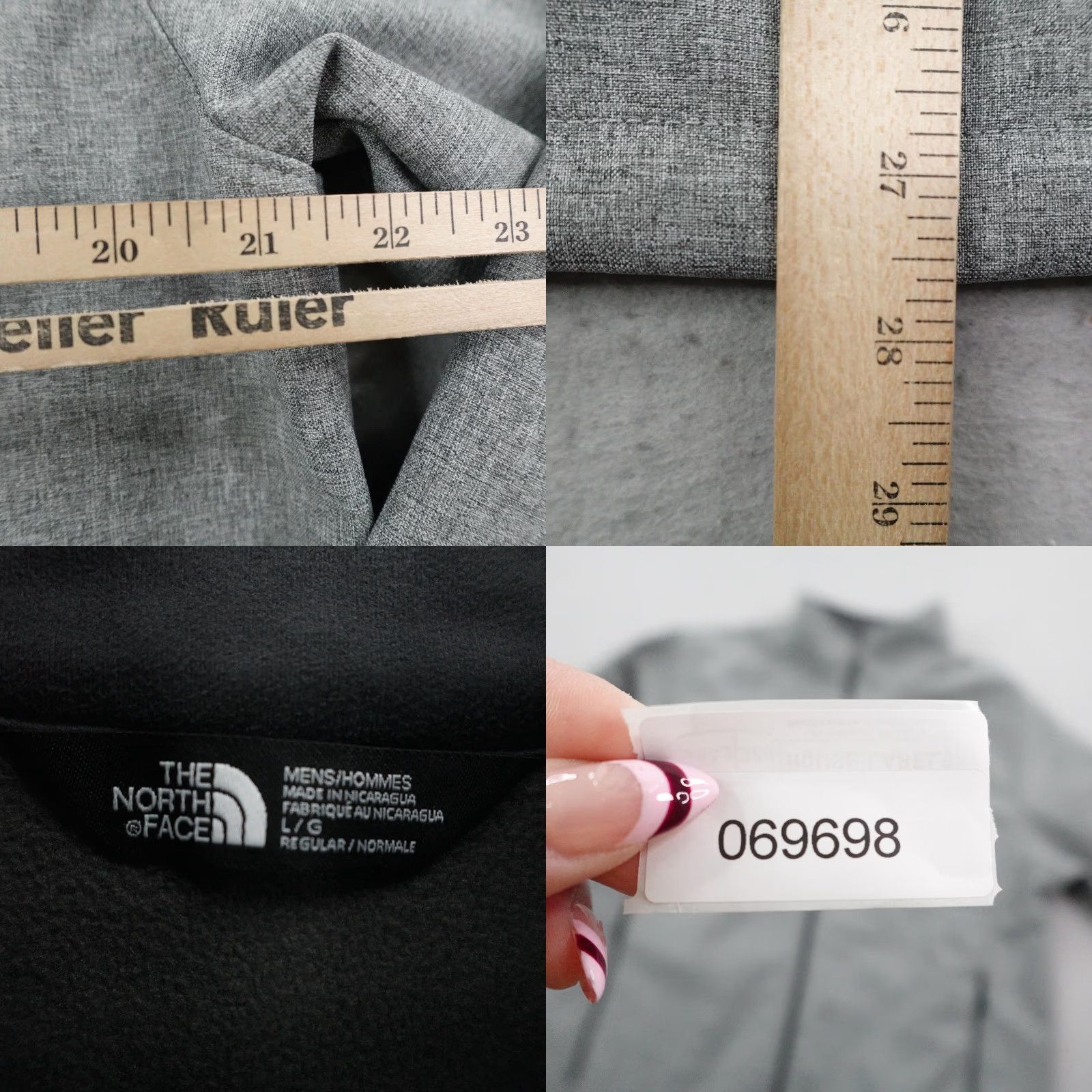 The North Face North Face Jacket Mens Large Gray Apex Barrier Soft Shell Full Zip Up Coat Size US L / EU 52-54 / 3 - 8 Thumbnail