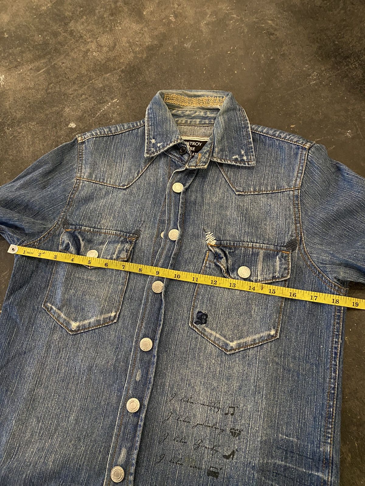Beauty Beast × Japanese Brand Love & Peace Japan Bagarch Denim Long Shirt Size US S / EU 44-46 / 1 - 11 Thumbnail
