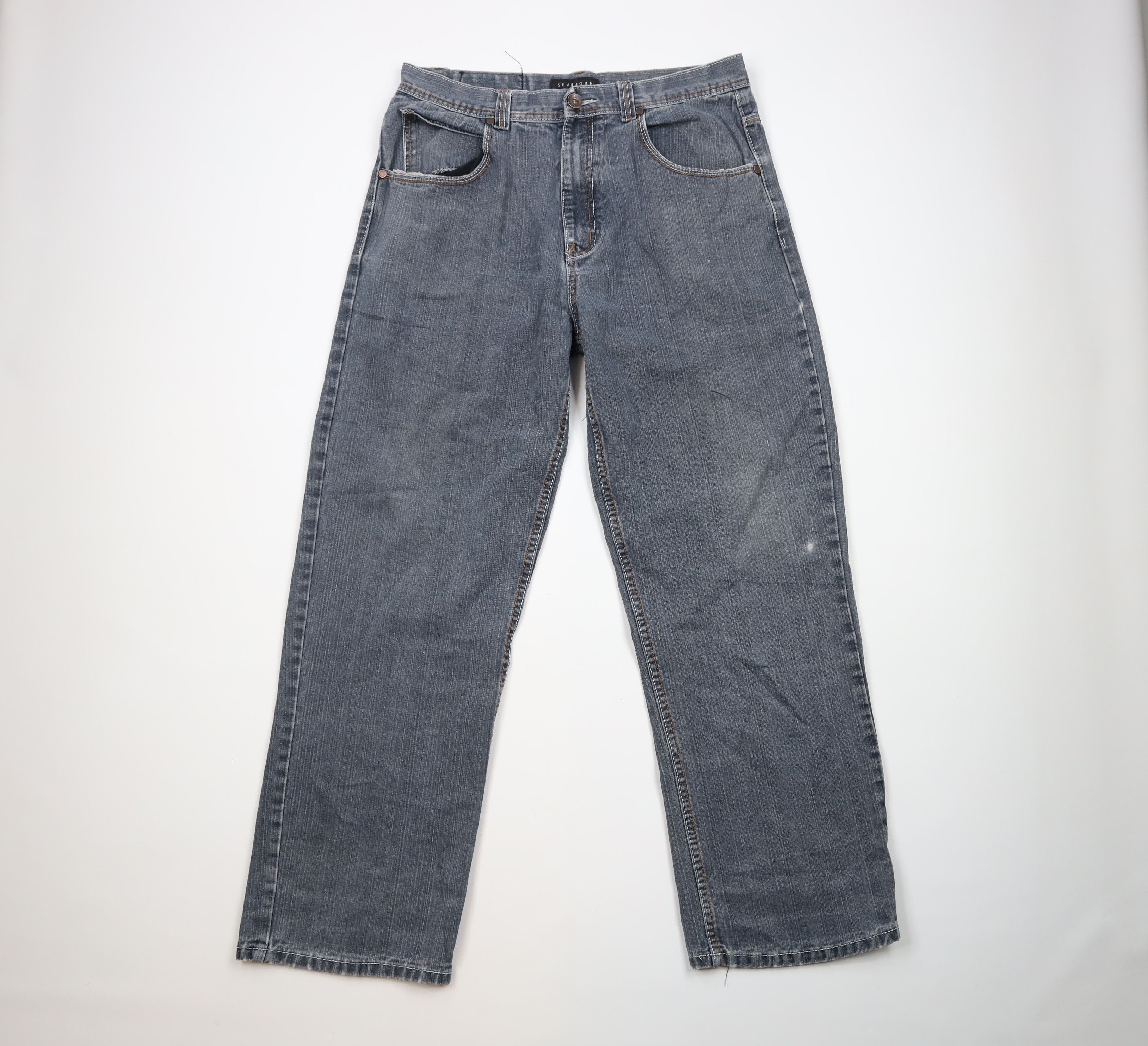 Vintage Vintage Sean John Baggy Fit Wide Leg Denim Jeans Blue | Grailed