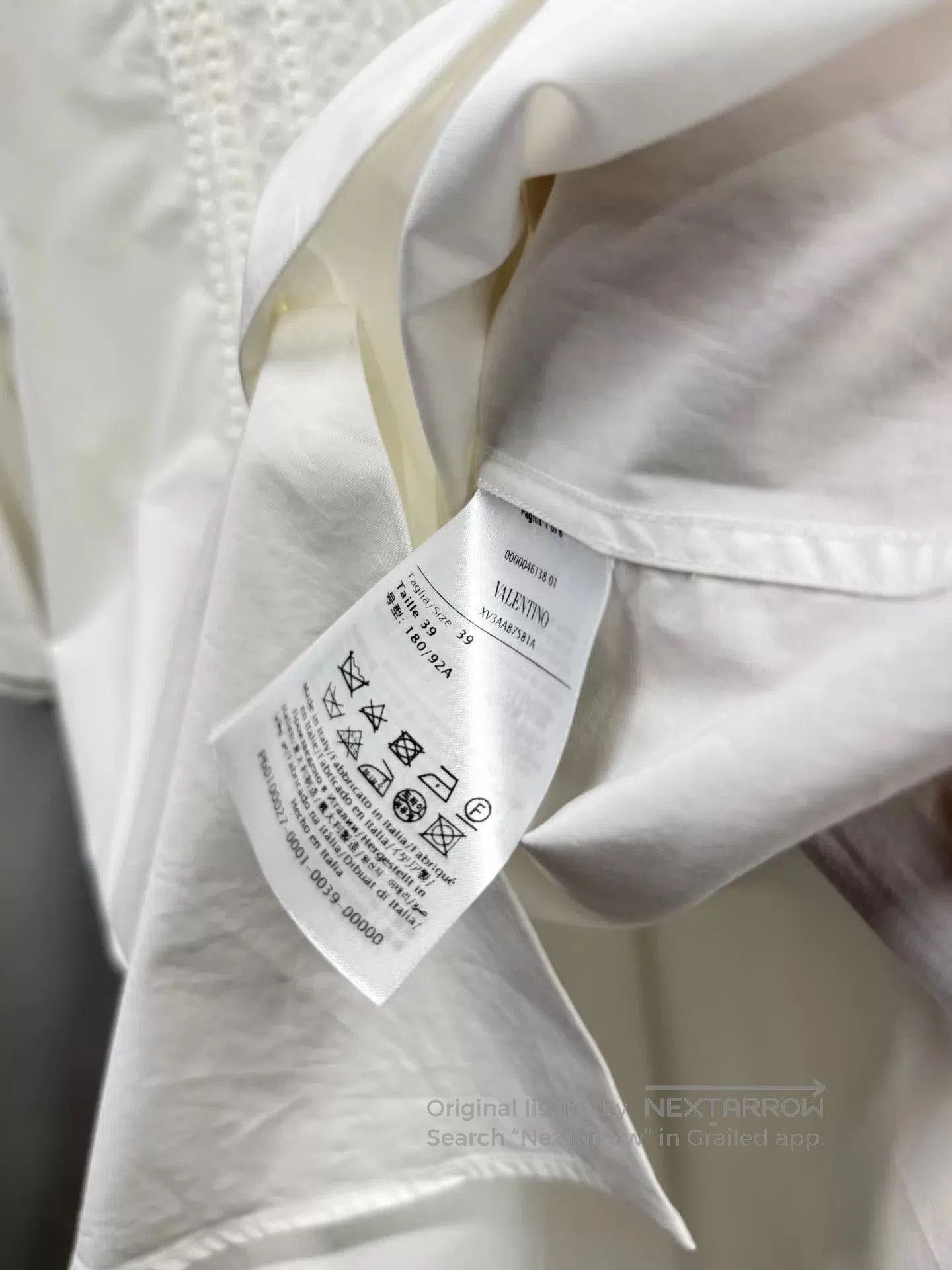 Valentino White Short Sleeve Button-Down Shirt. Size US M / EU 48-50 / 2 - 6 Thumbnail
