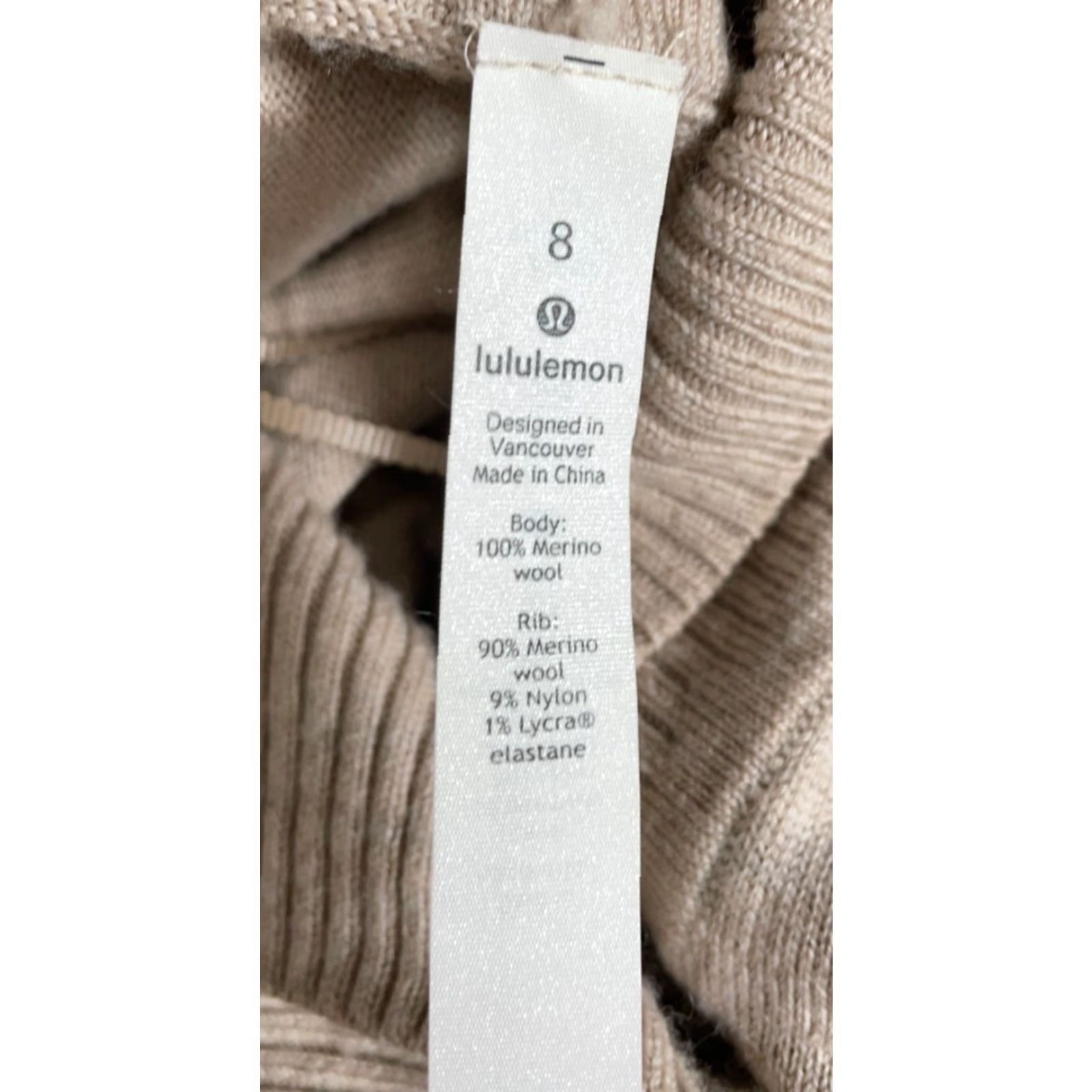 Lululemon Lululemon Cardigan Sit In Lotus Open Front Beige Merino Wool 8 Women's Size M / US 6-8 / IT 42-44 - 3 Thumbnail
