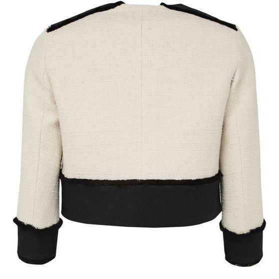 Max Mara MAX MARA White Tweed Effect Blazer Jacket New & Authentic (W Size XS / US 0-2 / IT 36-38 - 2 Thumbnail