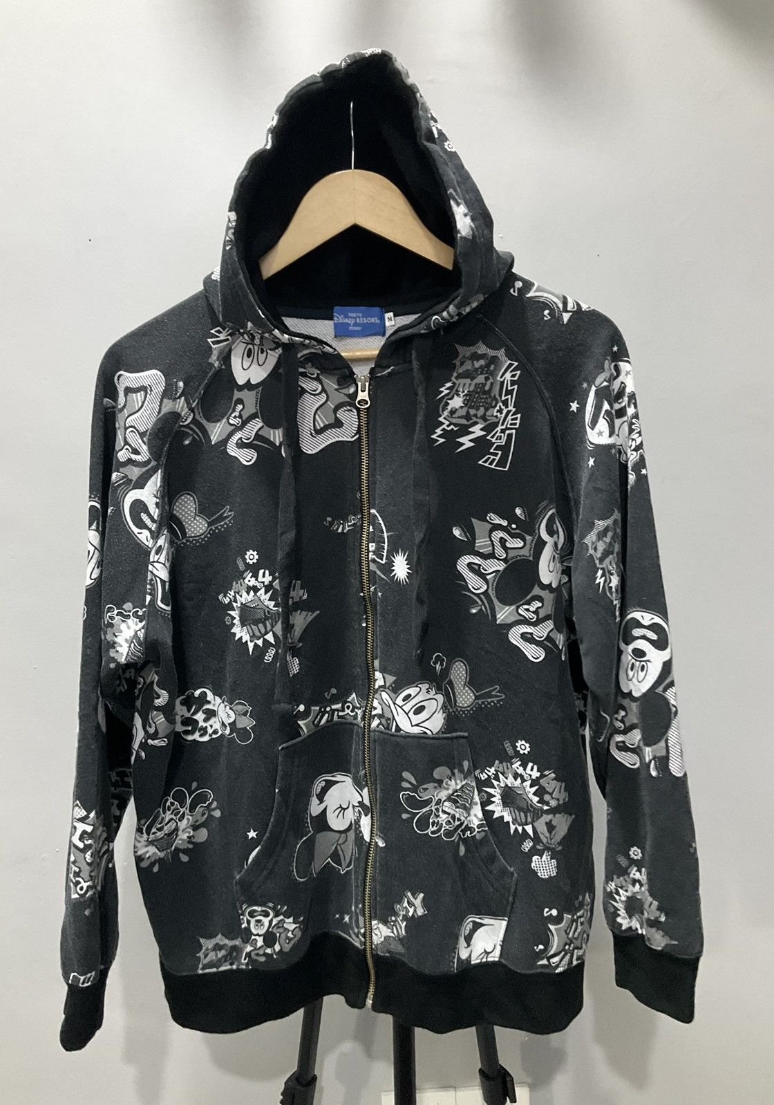 Disney Mickey Mouse Sweater Hoodie Zip Up Full Print Size US M / EU 48-50 / 2 - 1 Thumbnail