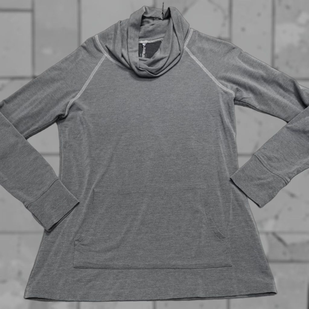 Vintage Kuhl Shirt Womens Small Gray Raglan Sleeve Cowl Neck Long Sleeve Cotton Blend Solid - Women - T-Shirt Size S / US 4 / IT 40 - 1 Thumbnail