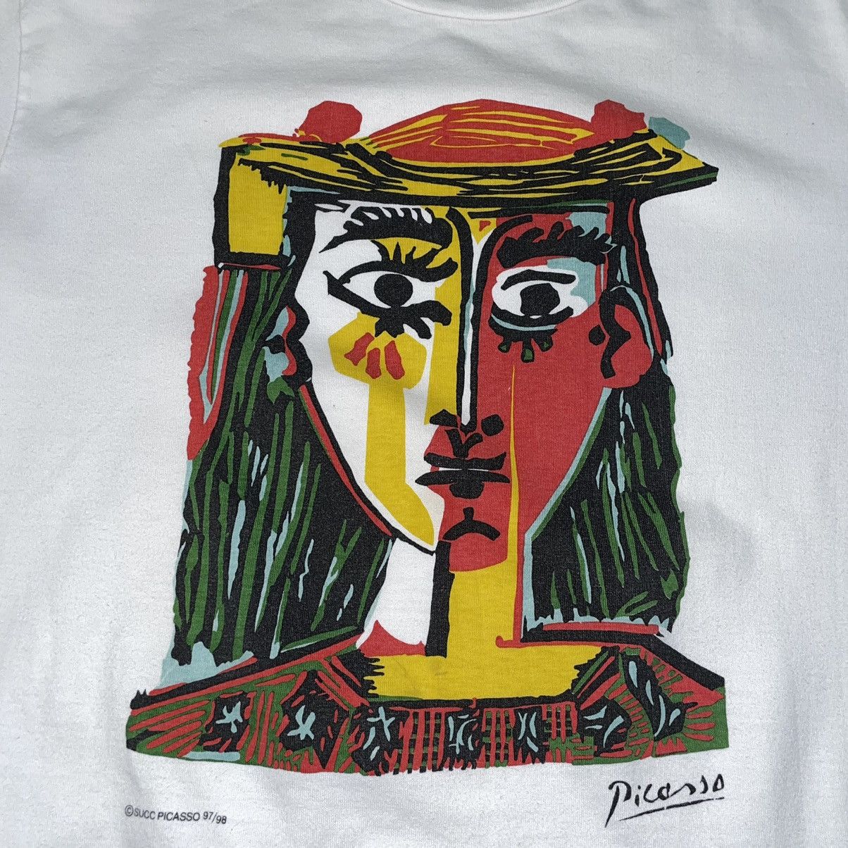 Vintage Picasso 90s Vintage T-Shirt Size US M / EU 48-50 / 2 - 2 Thumbnail