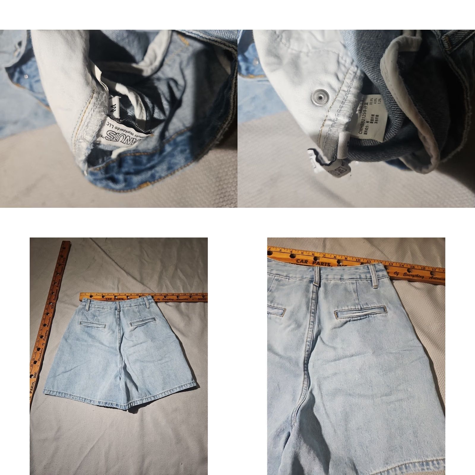 Peanuts Ledin Peanuts Shorts Womens Medium Blue Denim Snoopy Graphic Print Casual Pants Size 32" / US 10 / IT 46 - 9 Thumbnail