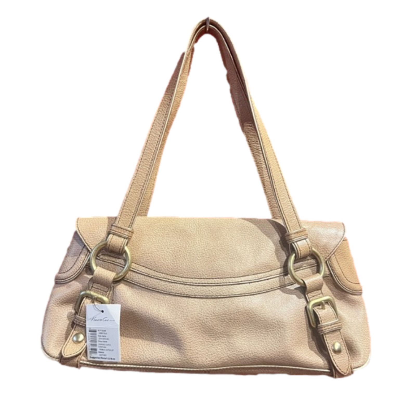 Kenneth Cole Kenneth Cole Pebbled Leather Satchel Purse Double Handle Size ONE SIZE - 9 Thumbnail