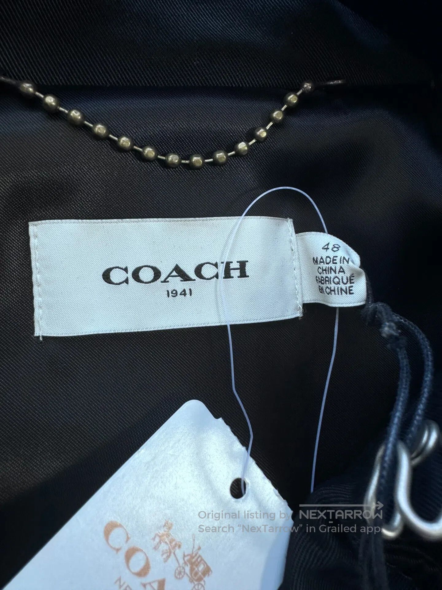 Coach COACH Black and White Leather Sleeve Patchwork Trench Coat Size US M / EU 48-50 / 2 - 3 Thumbnail