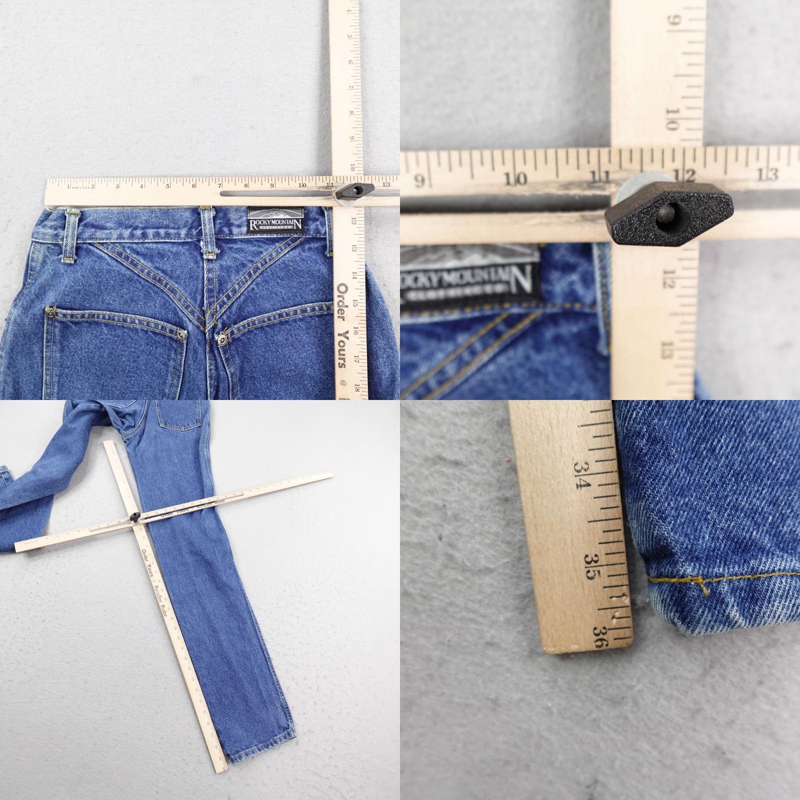 Vintage VINTAGE Rockies Jeans Women 27x34 Blue Denim High Waist Western Straight Leg Womens Jeans Size 27" / US 4 / IT 40 - 8 Thumbnail