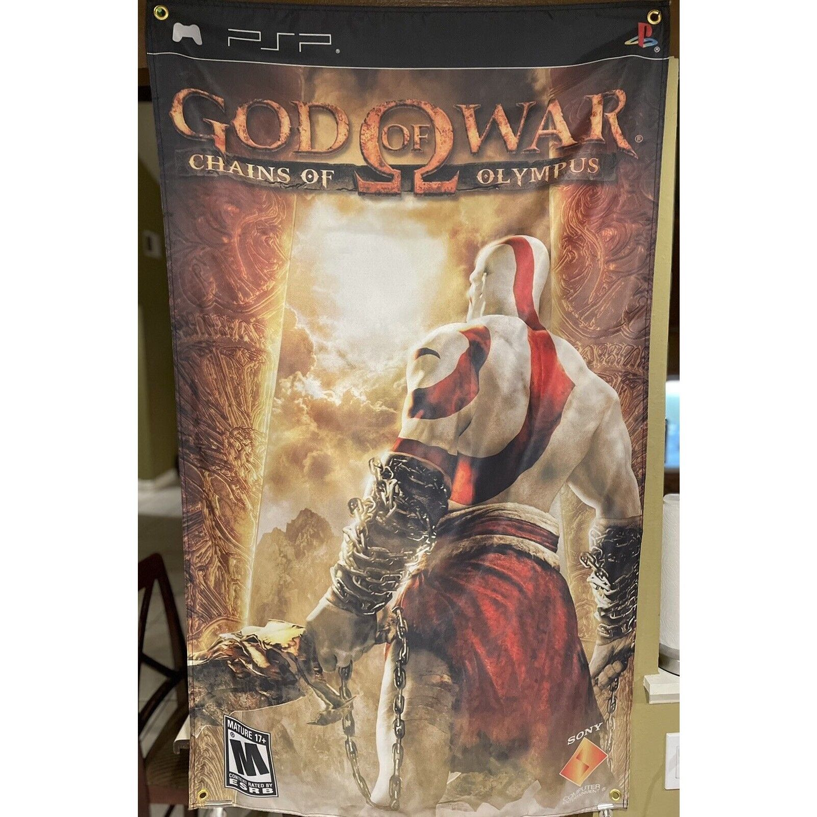 Playstation God of War Chains of Olympus 5' Flag Banner PSP PlayStation Size ONE SIZE - 1 Thumbnail