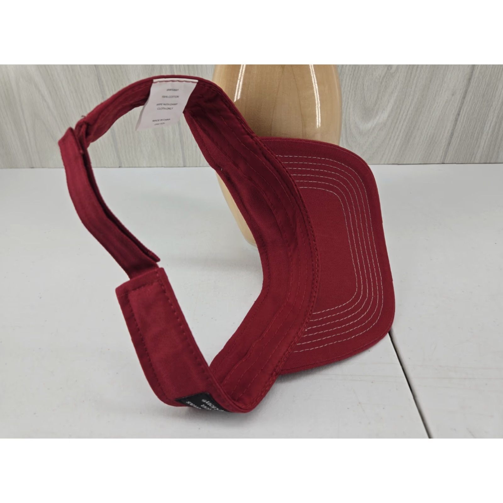 Vintage Wendy's Visor Cap Hat 100% Cotton Red Adjustable Unisex Adults Casual Size ONE SIZE - 6 Thumbnail