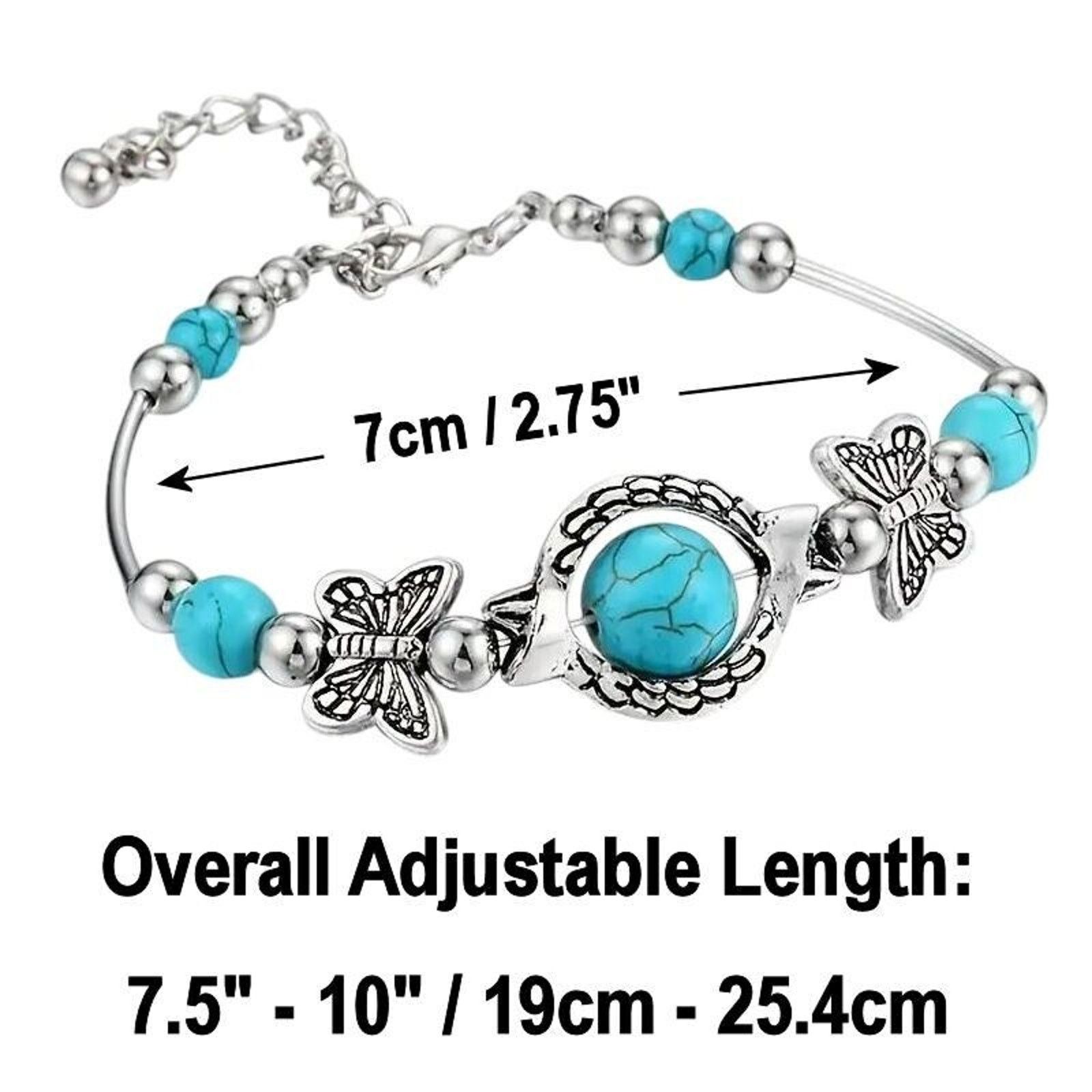 Other Faux Turquoise Butterfly Bracelet • Native American Style Size ONE SIZE - 6 Thumbnail