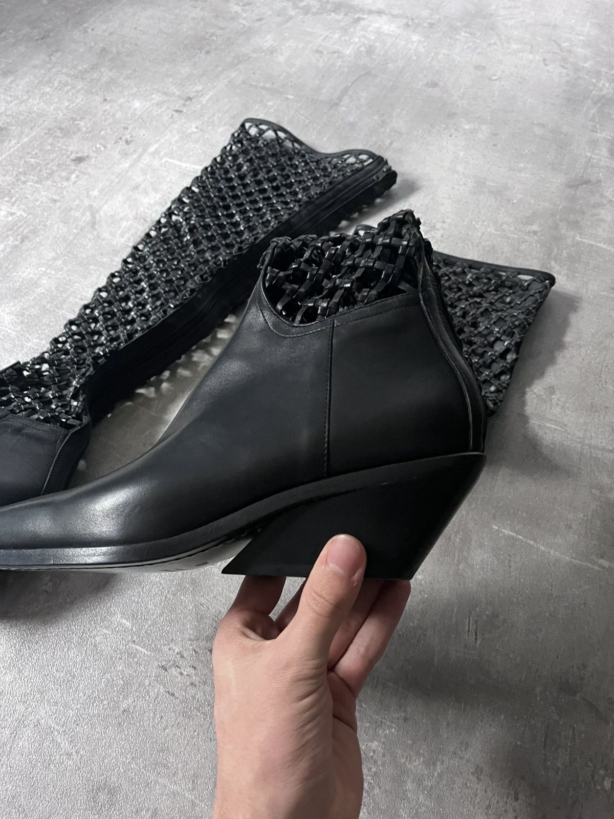 Ann Demeulemeester Ann Demeulemeester F/W 2019 Leather Net Boots Size US 10 / IT 40 - 7 Thumbnail