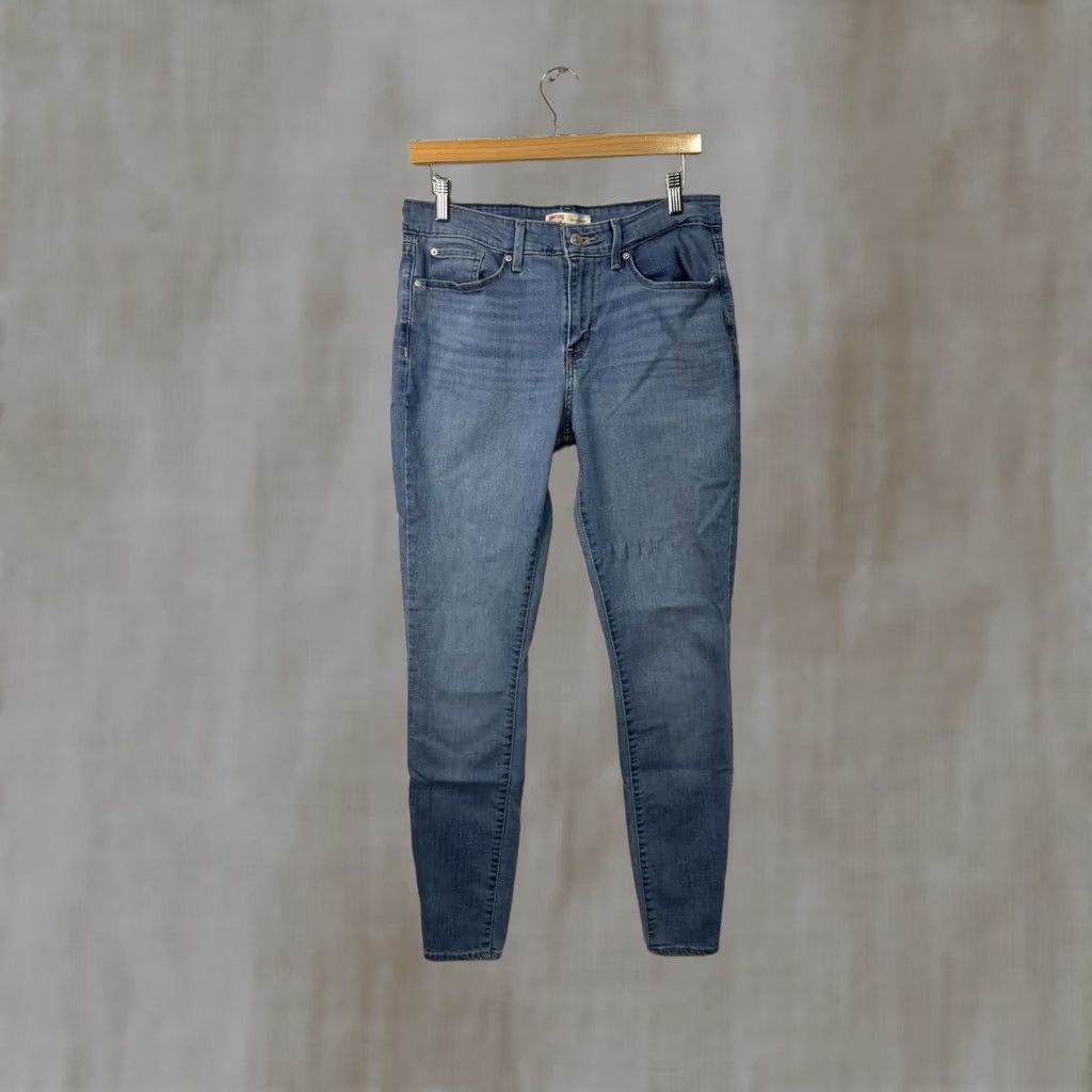 Levi's Levi's Signature Jeans Skinny Blue 30x32 Womens Regular Cotton Denim Button Waist 30 in. Mid-Rise 30 32 Size 30" / US 8 / IT 44 - 1 Thumbnail