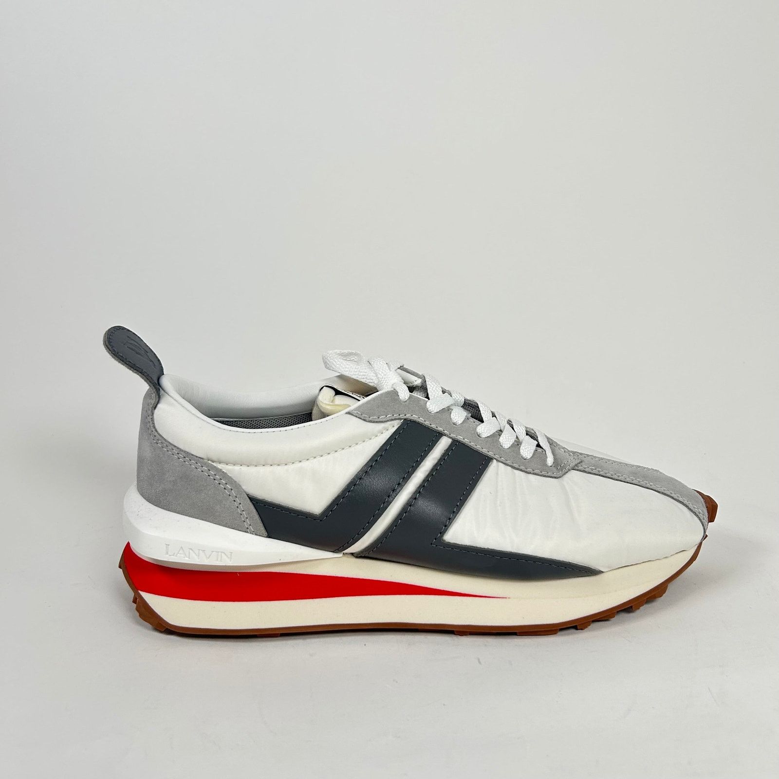 Lanvin Lanvin White/Red Nylon BumpR Sneaker Size 45 Size US 12 / EU 45 - 1 Thumbnail