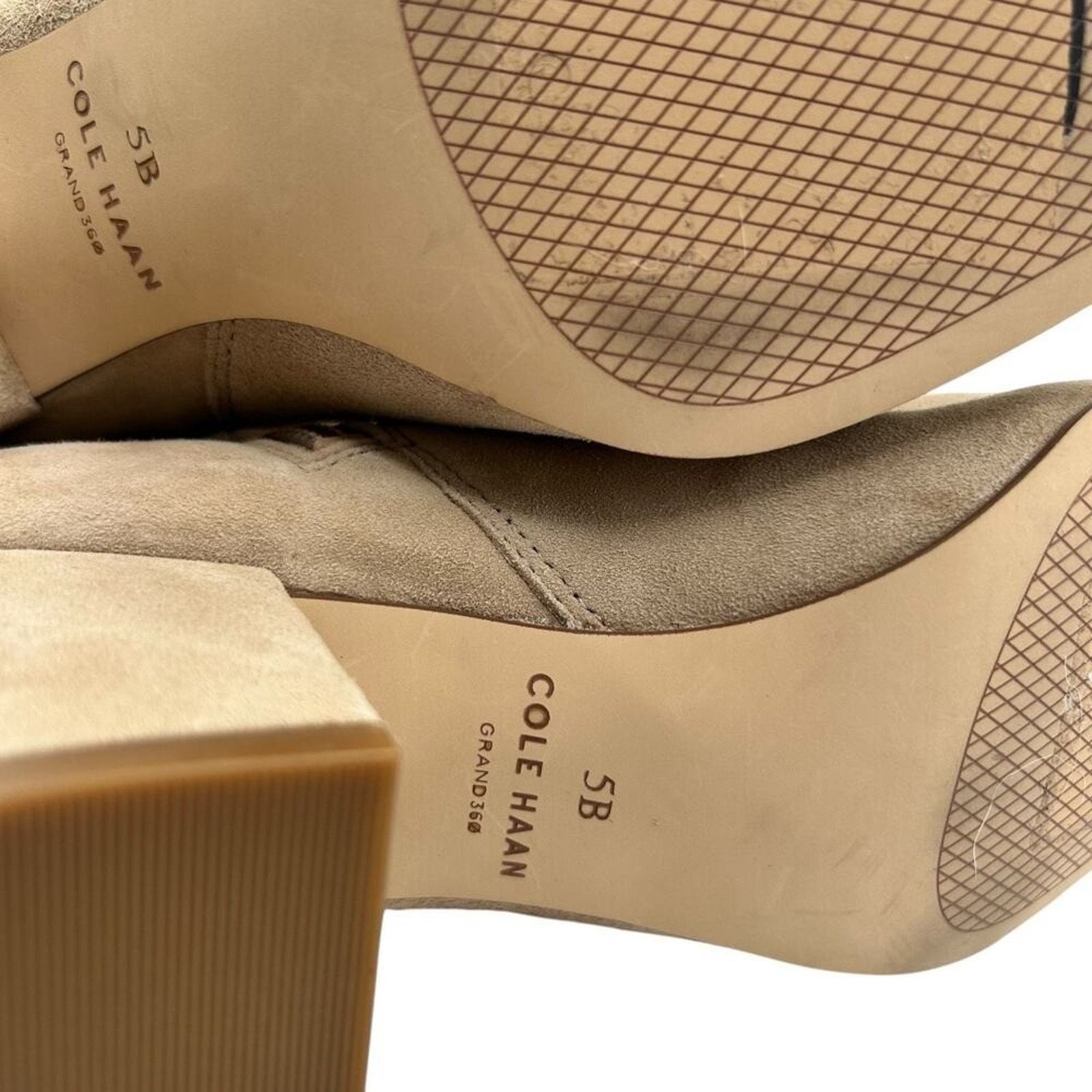 Cole Haan Cole Haan Tan Suede Block Heel Ankle Booties Size 5B Size US 5 / IT 35 - 11 Thumbnail