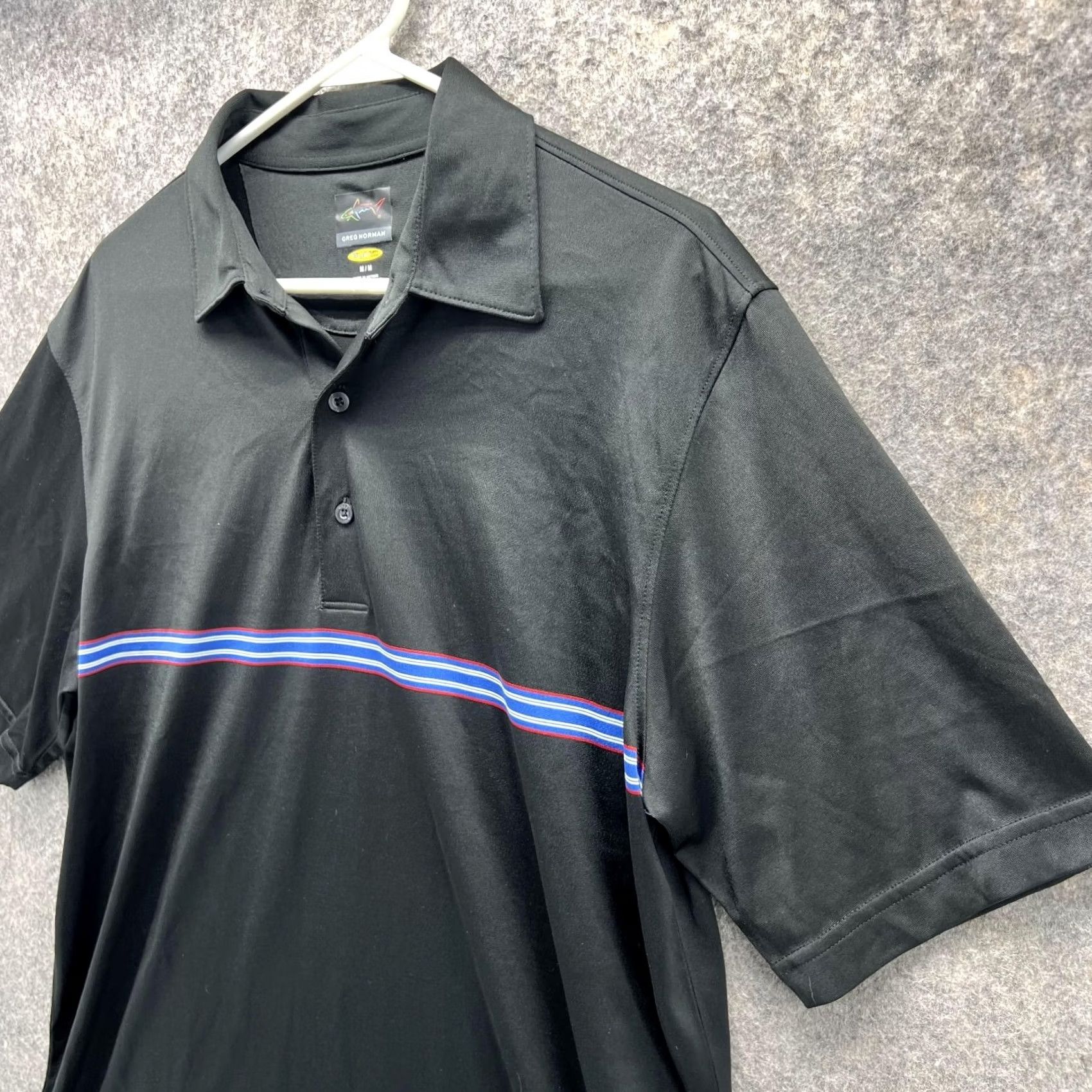 Vintage Greg Norman Polo Shirt Men Medium Adult Black Play Dry Preppy Casual Polyester Polo Shirt Mens Black 90s? Size US M / EU 48-50 / 2 - 4 Thumbnail