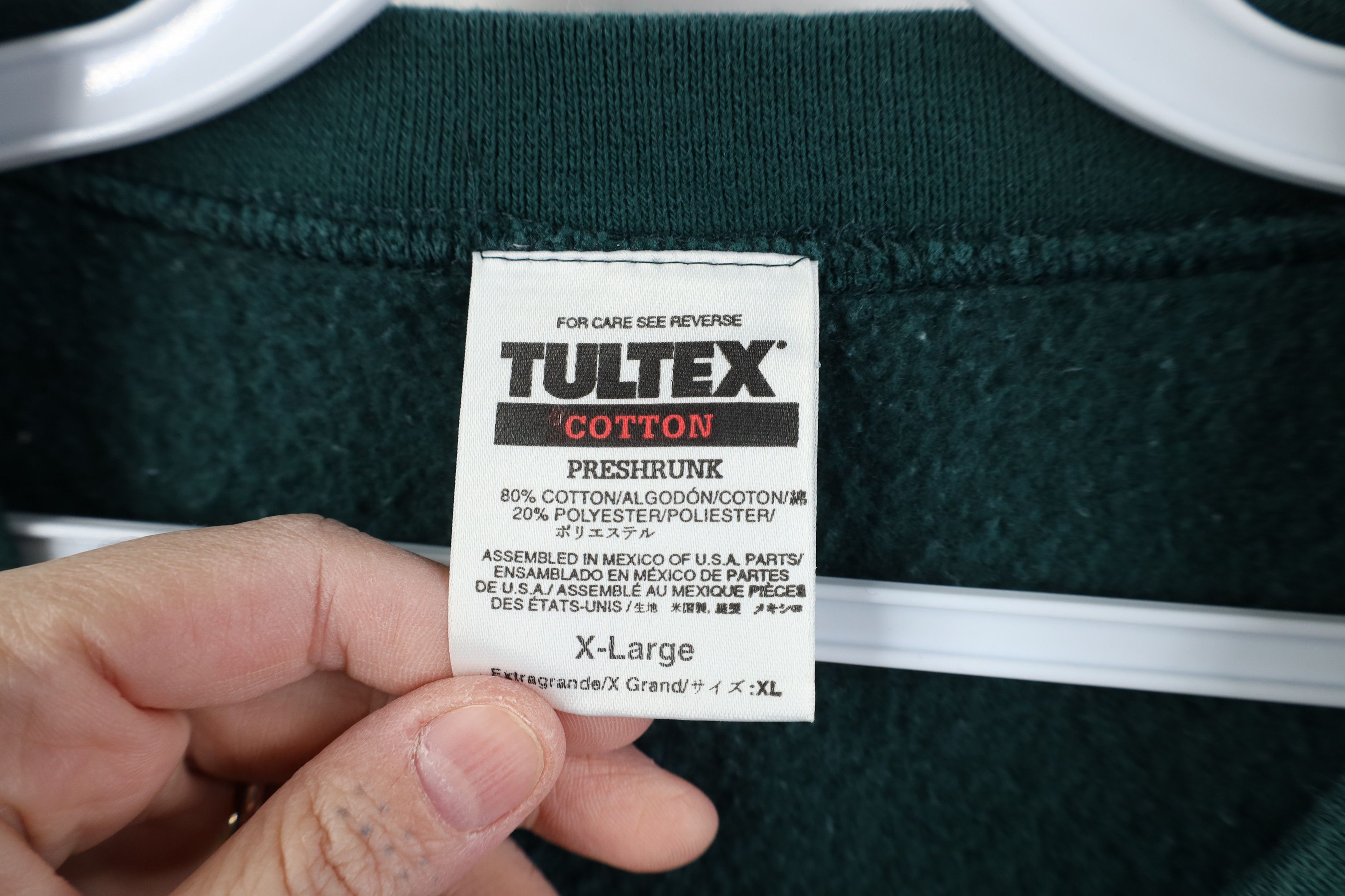 Vintage Vintage 90s Streetwear Christmas Excuses Sweatshirt Green Size US XL / EU 56 / 4 - 8 Thumbnail