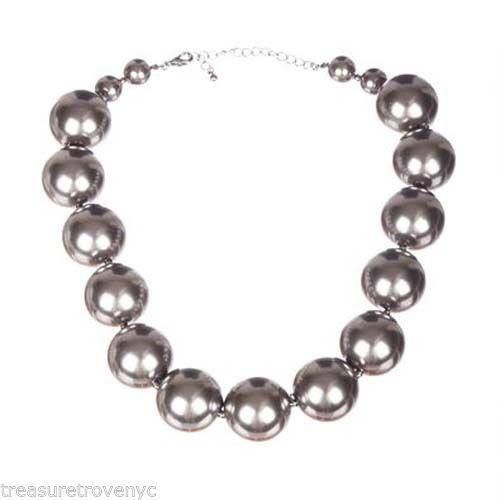 Designer Treasure Trove NYC Silver Tone Ball Bead Necklace Size ONE SIZE - 1 Thumbnail