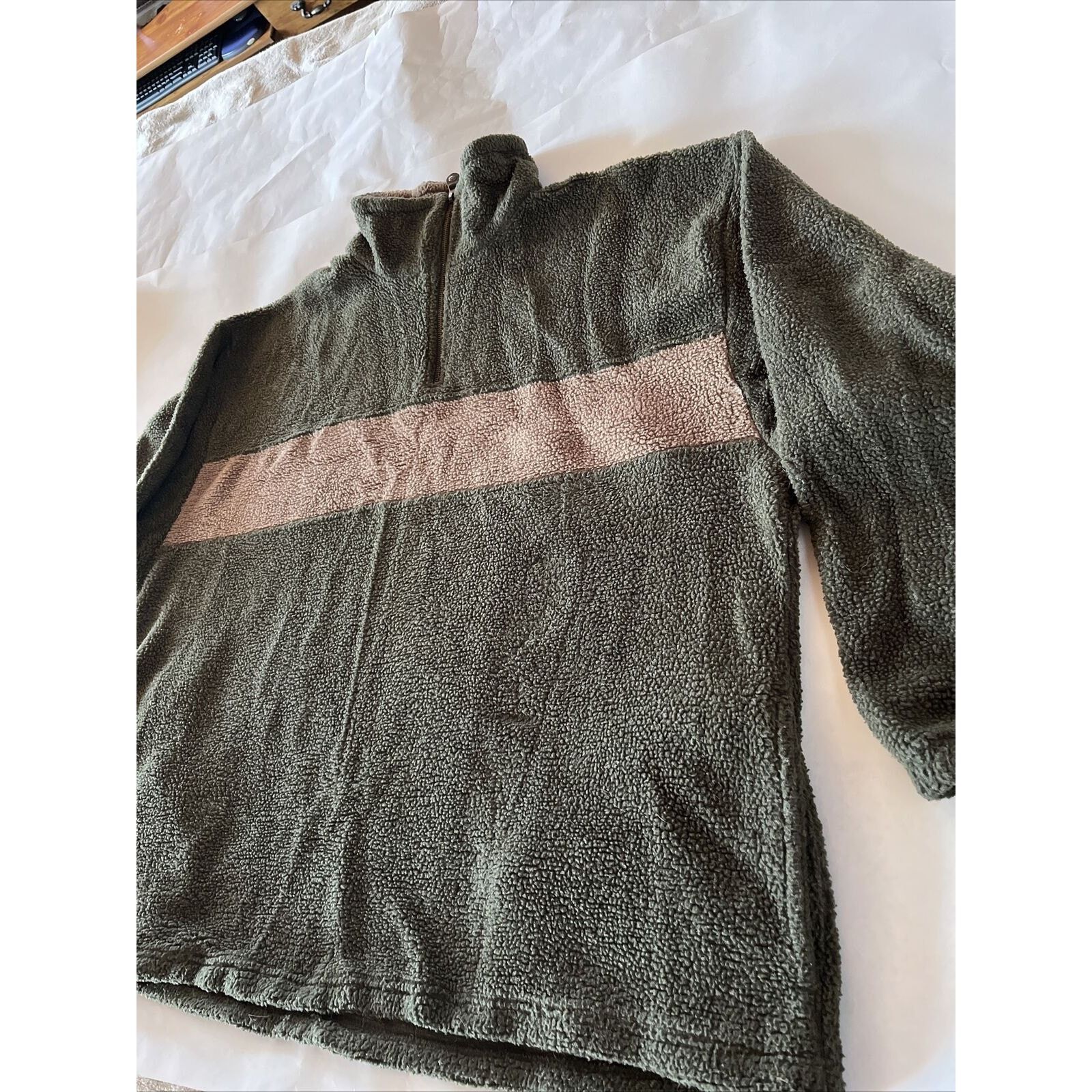 Other Ozark Trail Sweater Men’s XXL Olive Fleece 1/4 Zip LS Jacket Size US XXL / EU 58 / 5 - 4 Thumbnail
