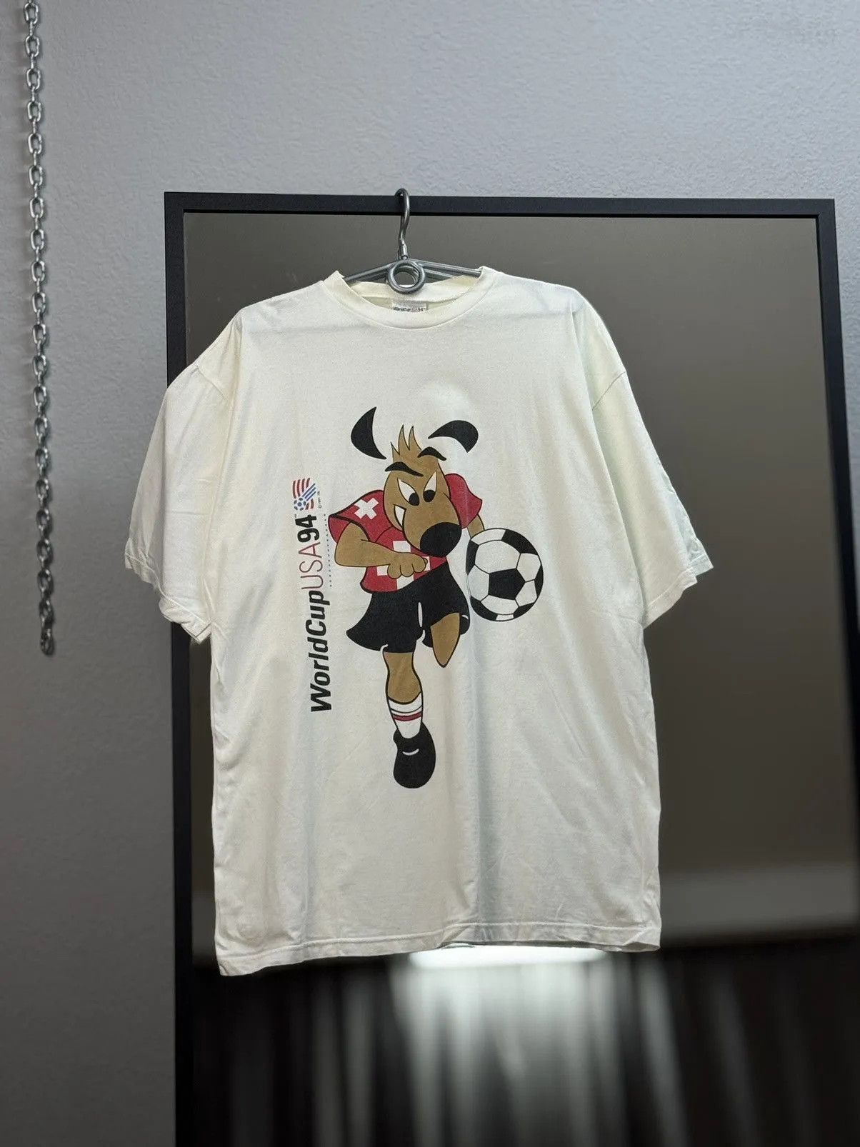 Vintage Rare WorldCup USA 1994 white t-shirt Band Jersey Size US XL / EU 56 / 4 - 1 Thumbnail
