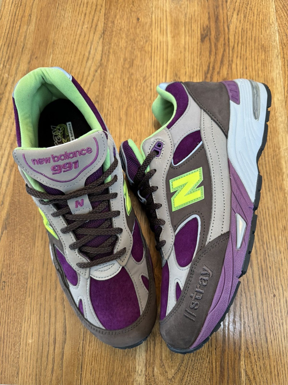 image of New Balance x Stray Rats 991 Size 10 Shoes in Brown, Men's