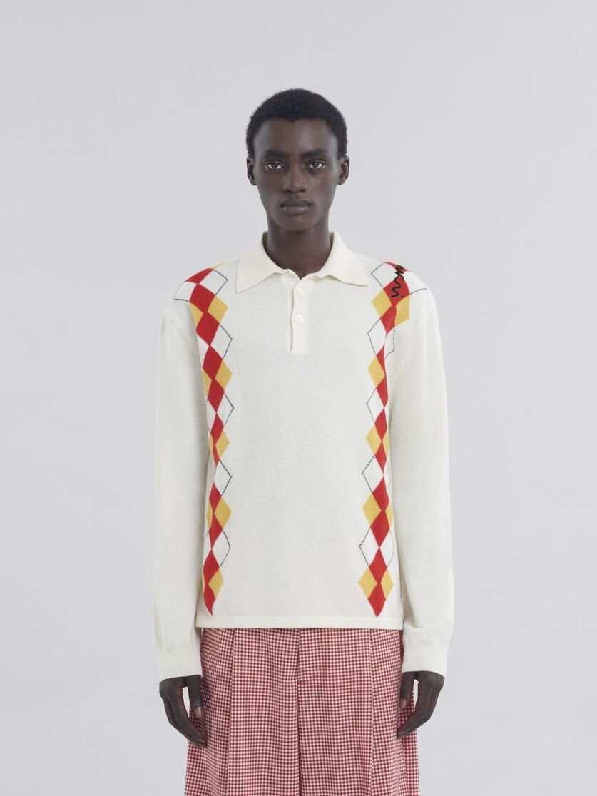 Marni o1f1d3z0326 Long Sleeve Polo Shirt in Multicolor Size US L / EU 52-54 / 3 - 2 Thumbnail