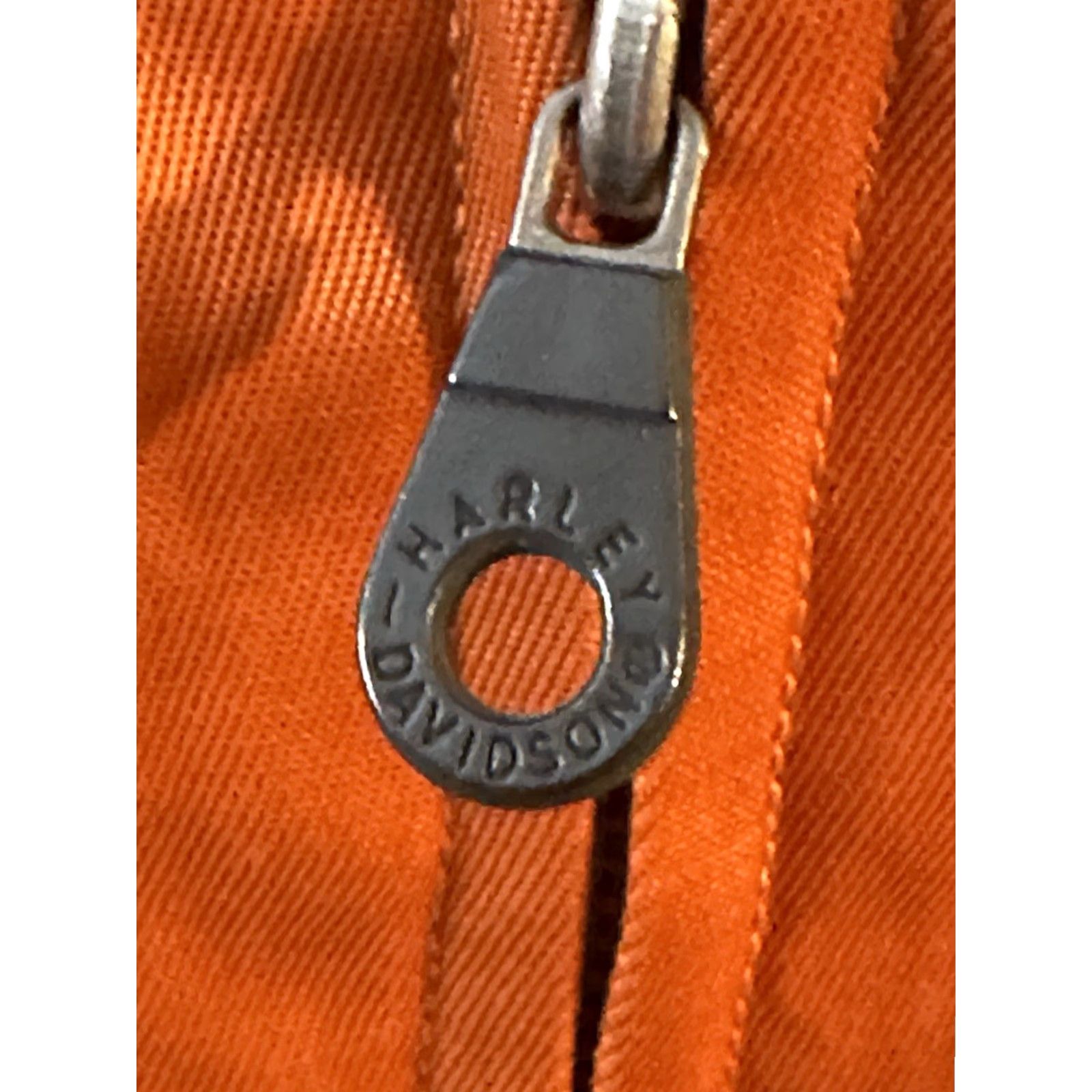 Harley Davidson Harley-Davidson Motorcycle Jacket Women's M Orange Cotton Nylon Weave Full Zip Logo Back Modern Softshell Zip Pockets Size M / US 6-8 / IT 42-44 - 3 Thumbnail